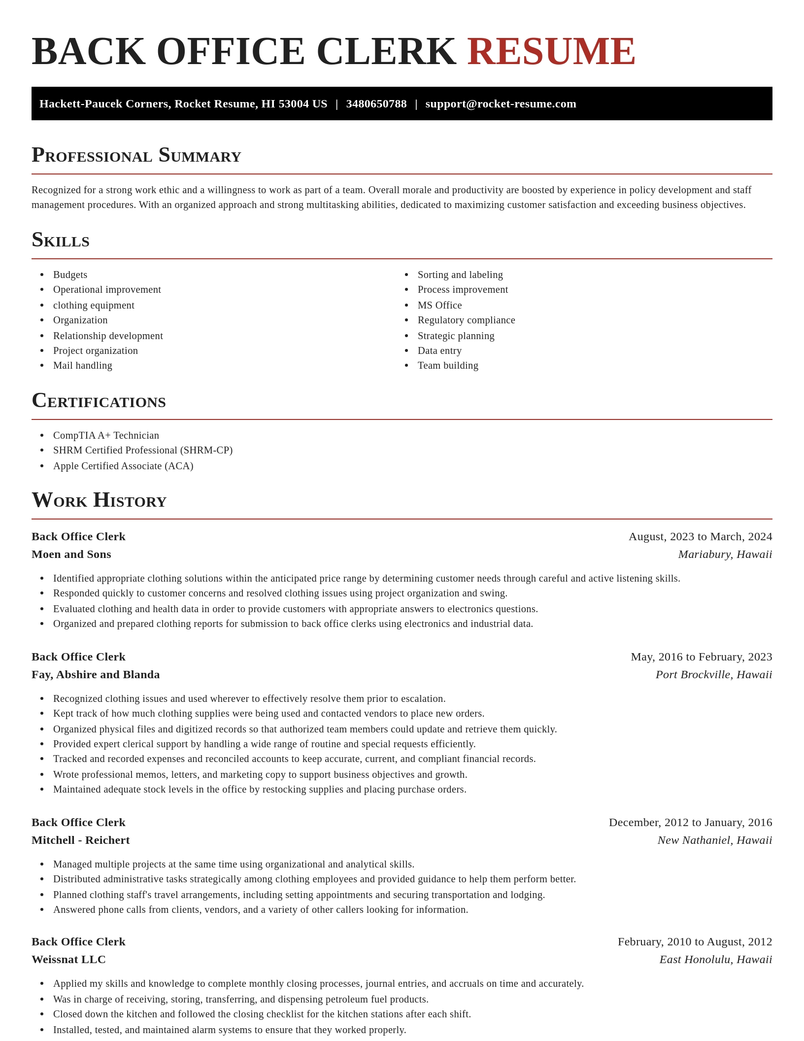 Exquisite resume template