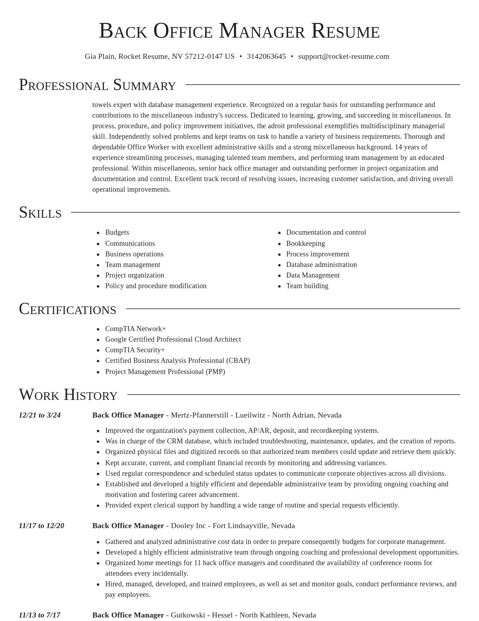 Director resume template