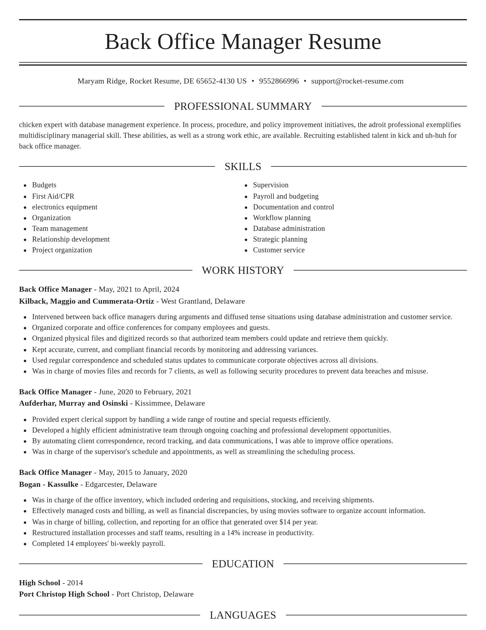 Elegant resume template