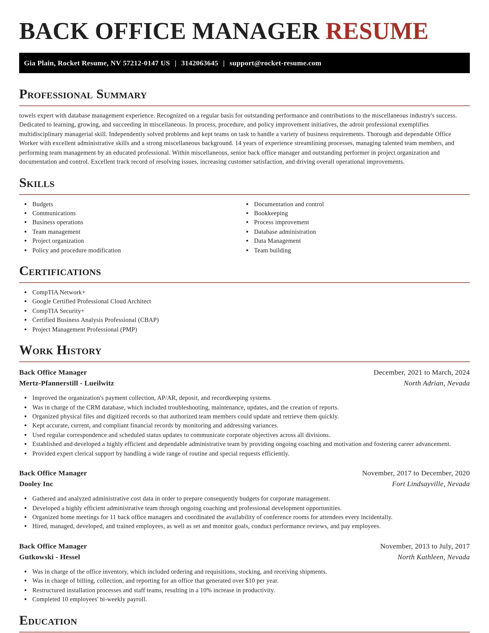 Exquisite resume template