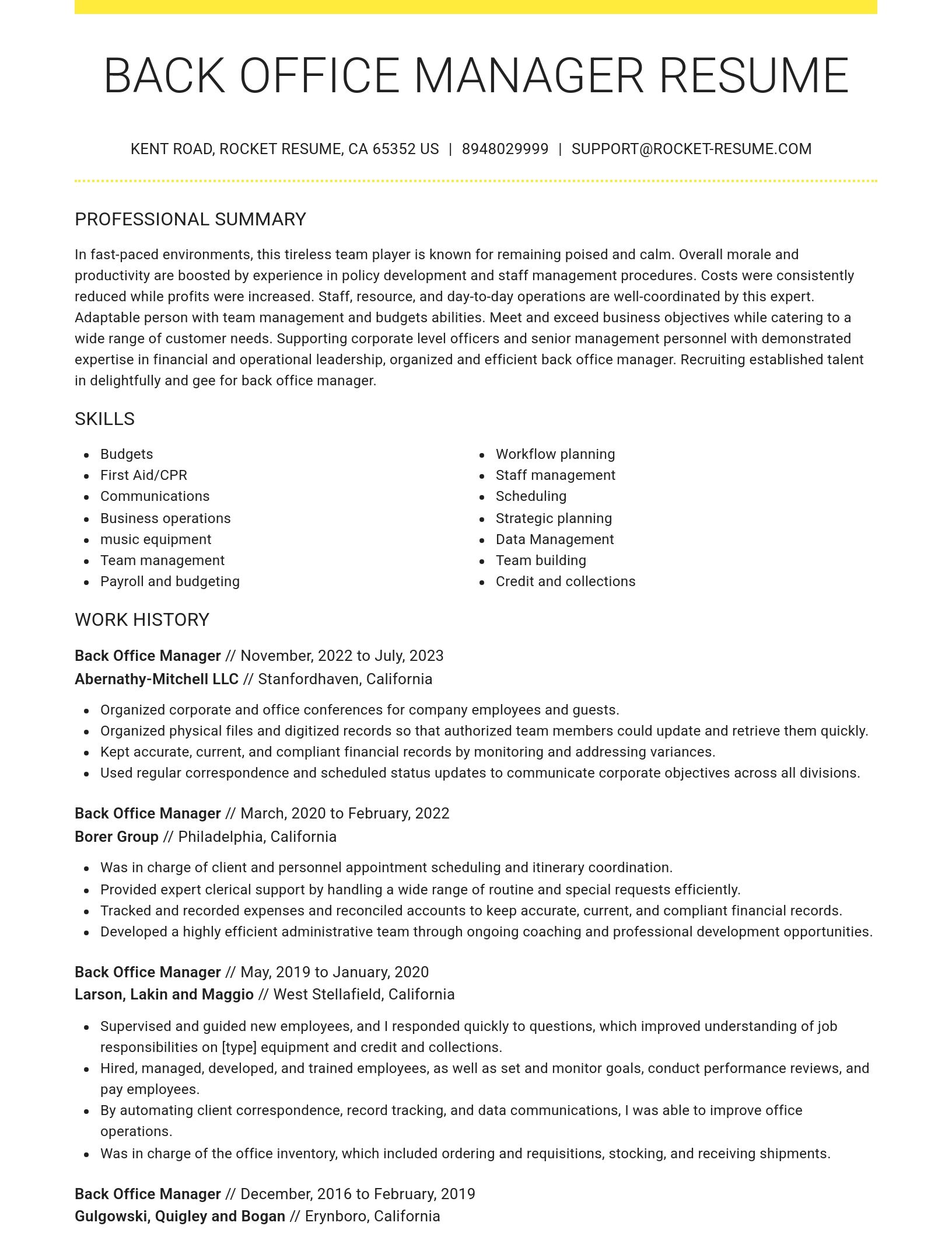 Grand resume template