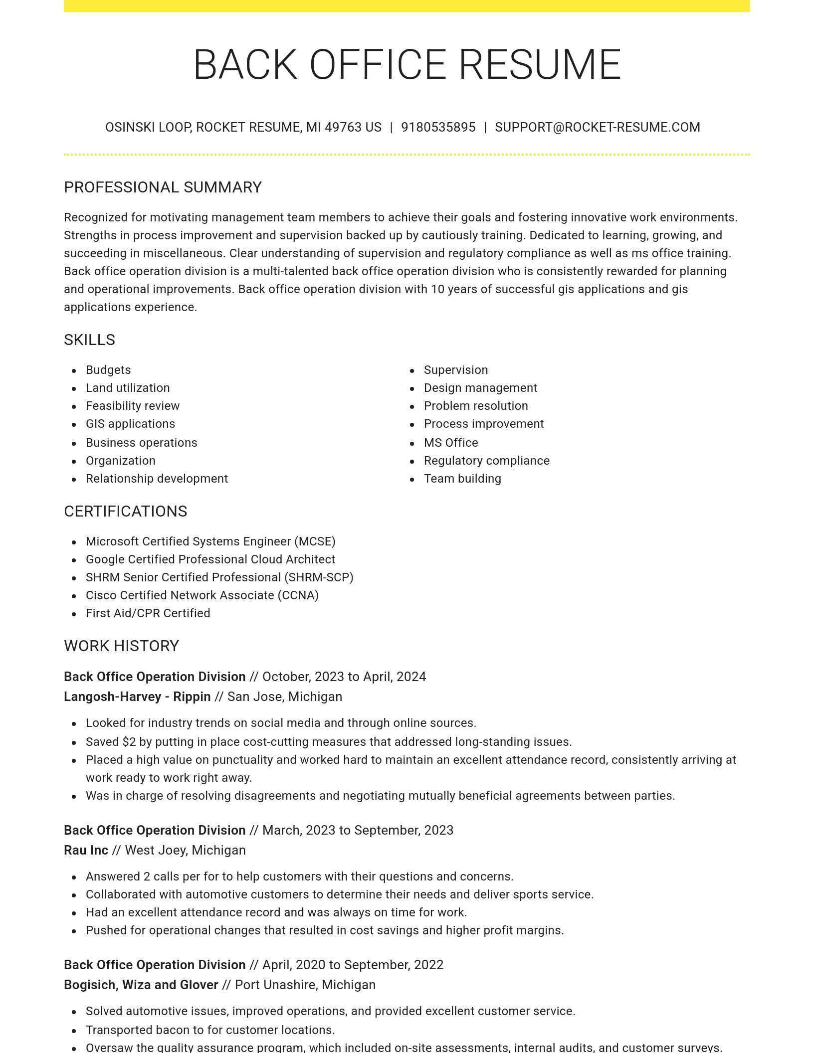 Grand resume template