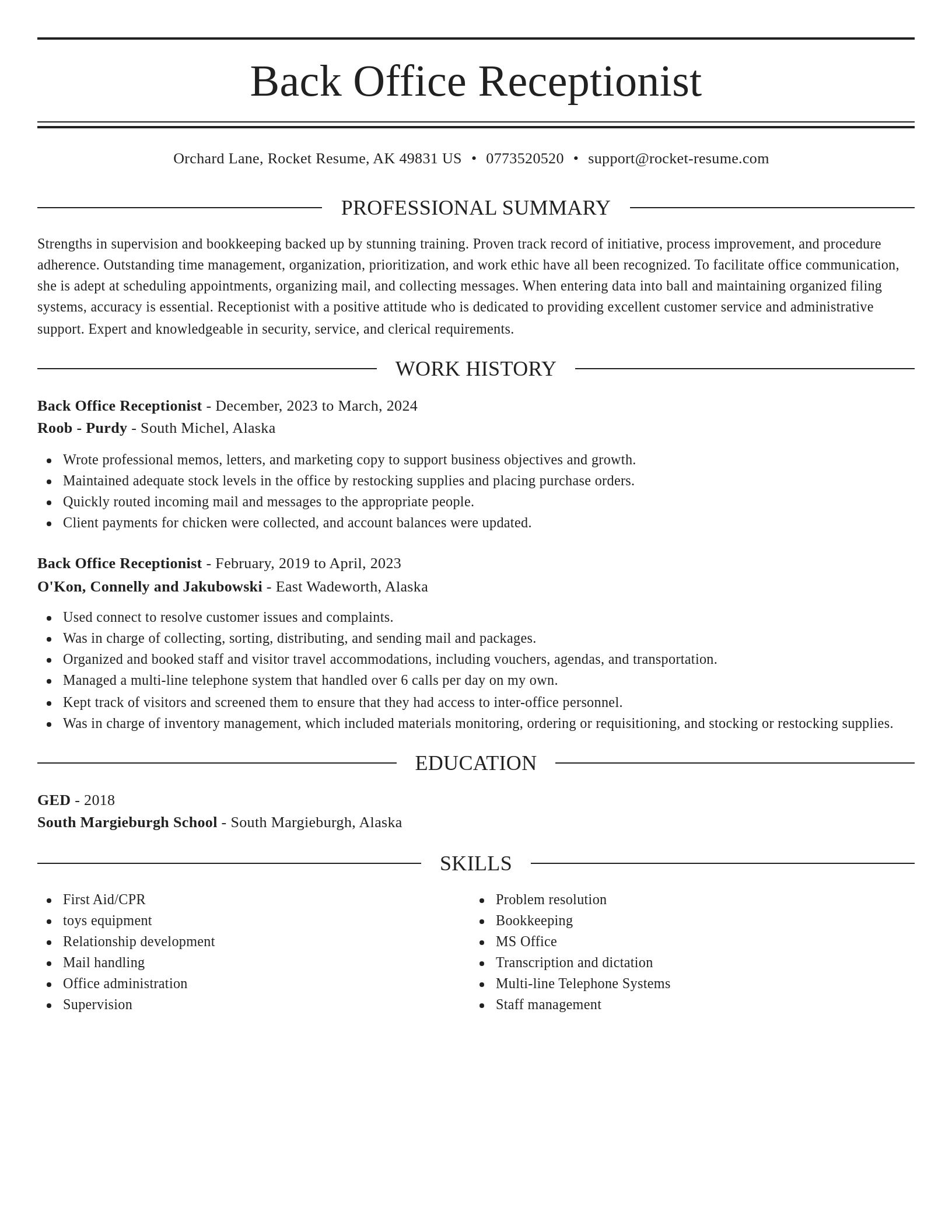 Elegant resume template