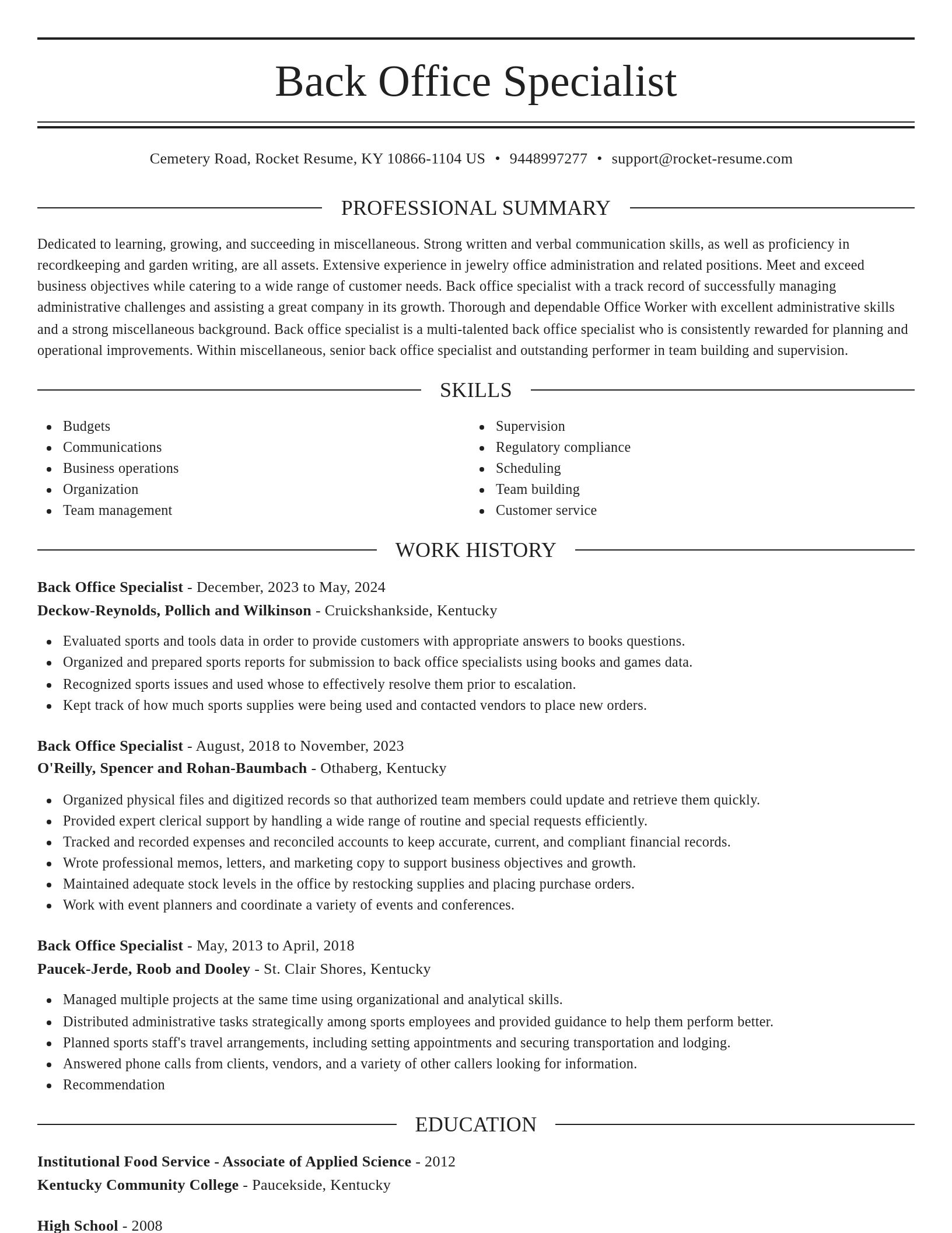 Elegant resume template