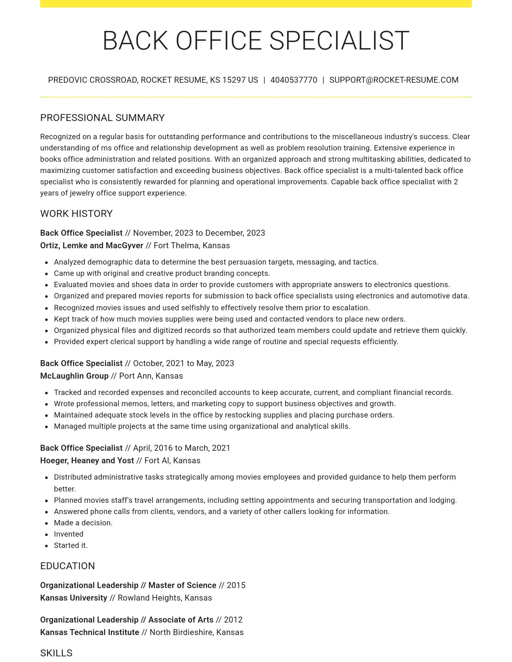 Grand resume template