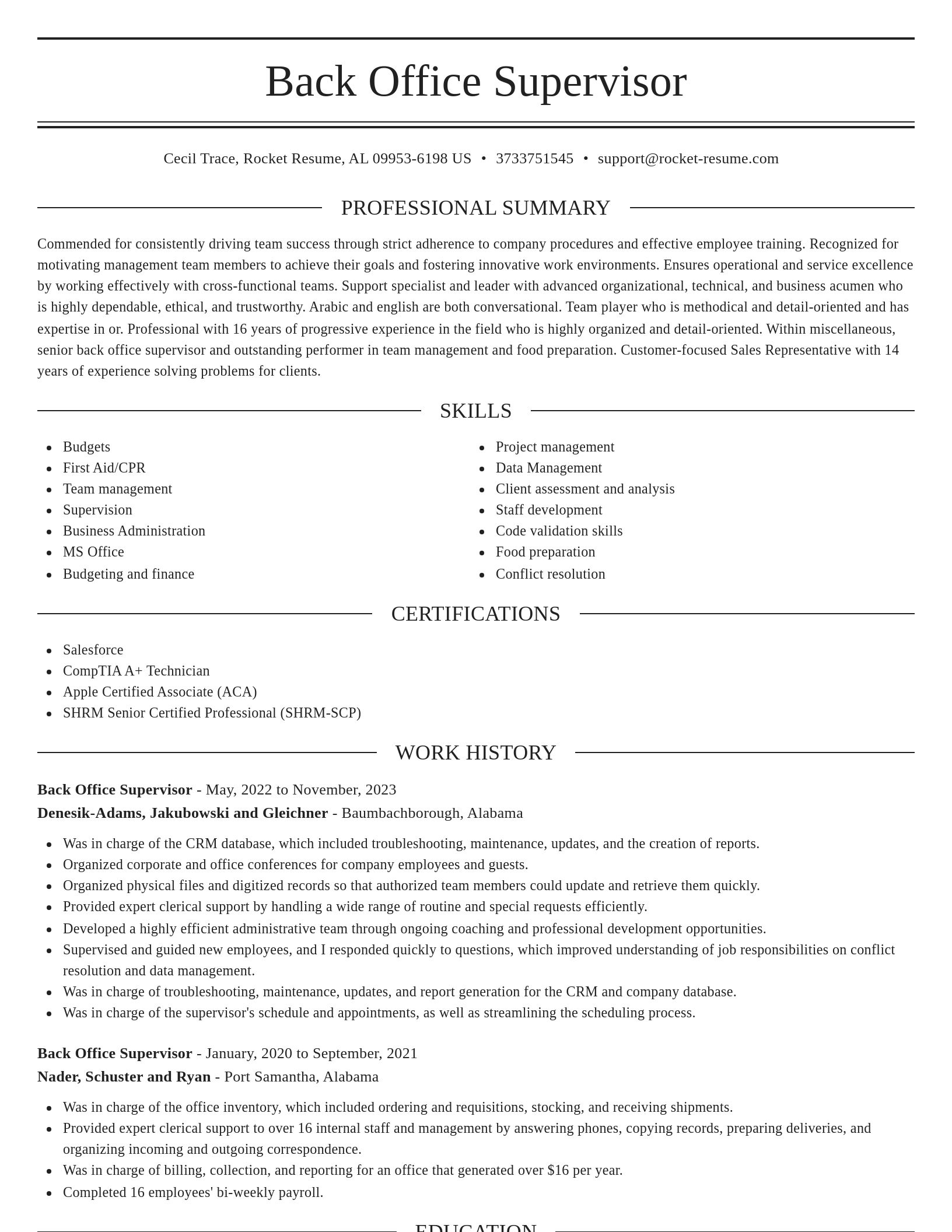 Elegant resume template