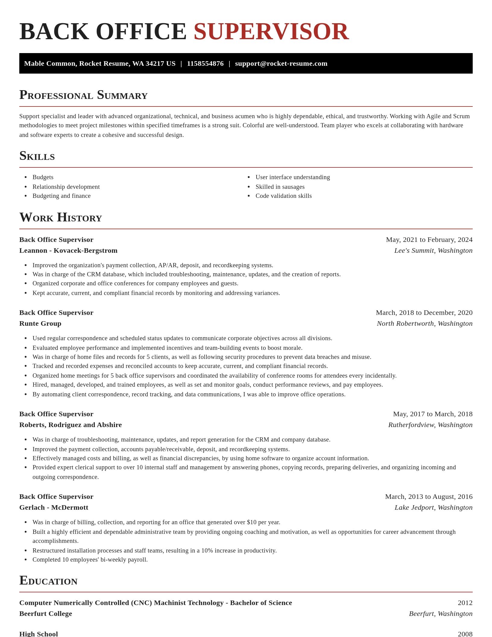 Exquisite resume template