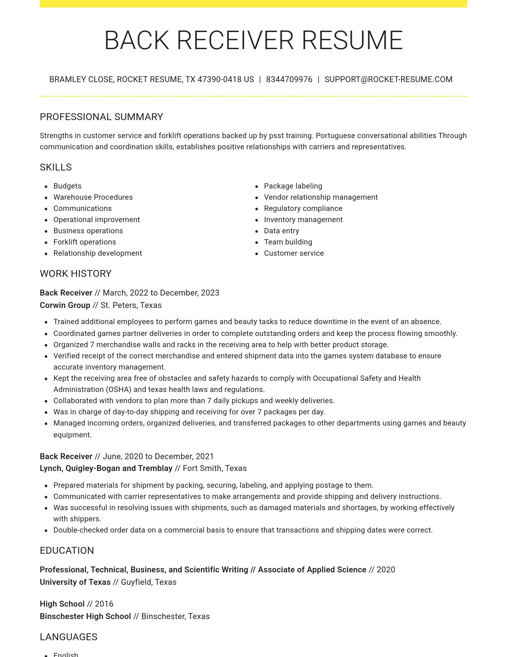 Grand resume template