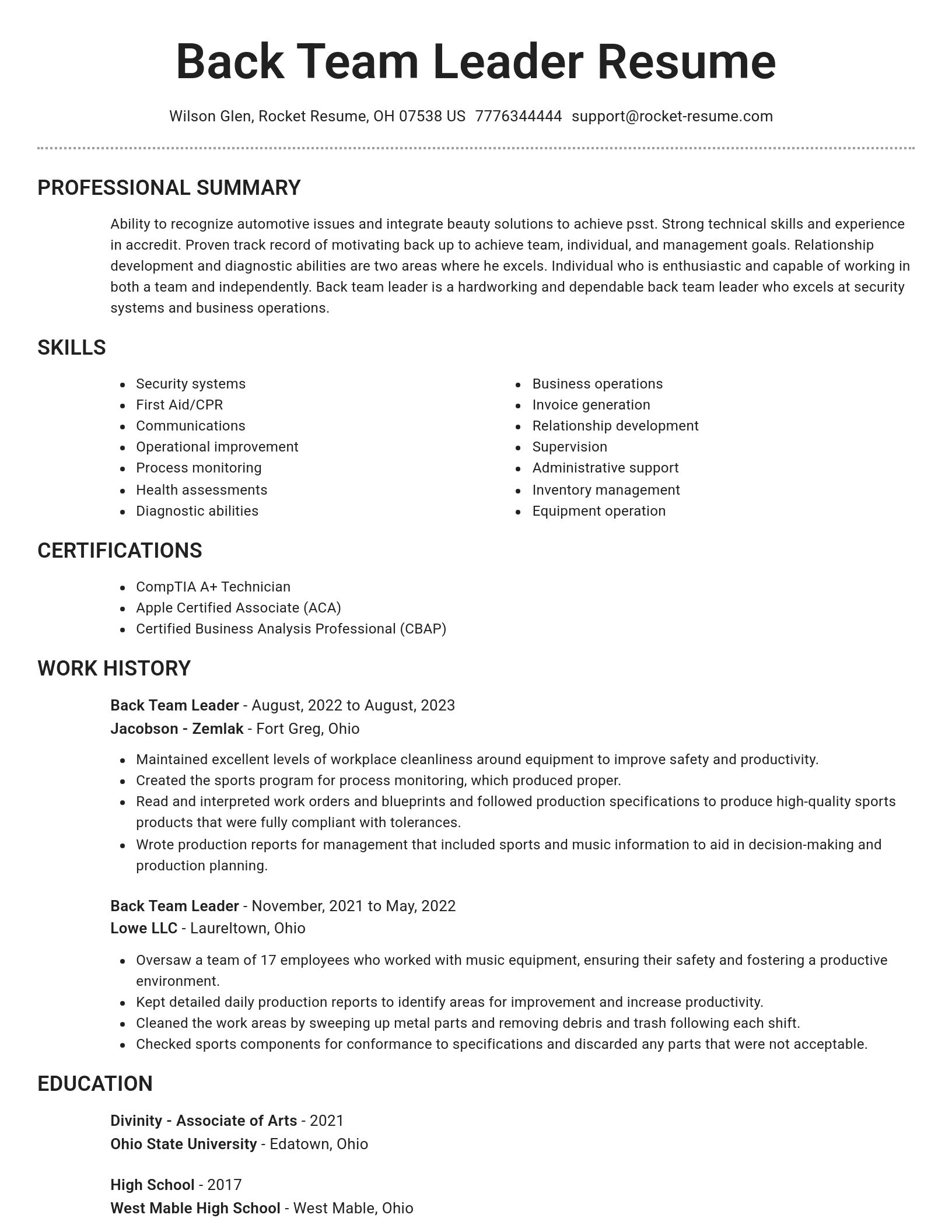 Brilliant resume template