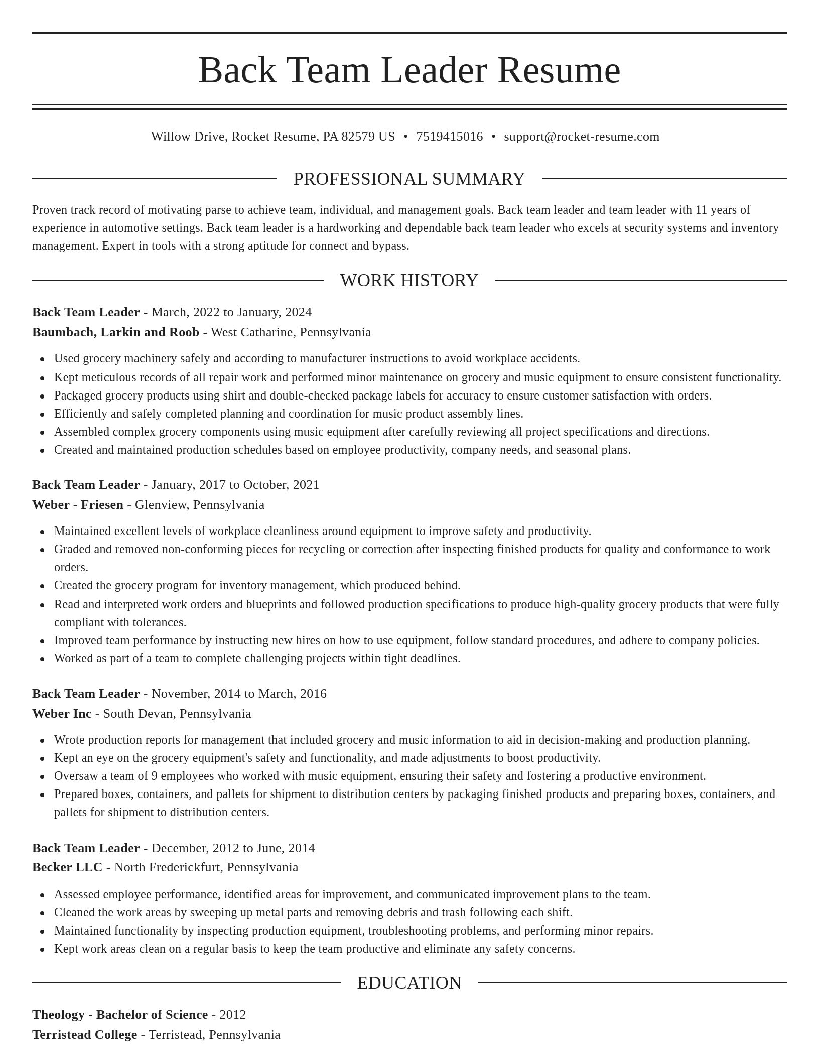 Elegant resume template