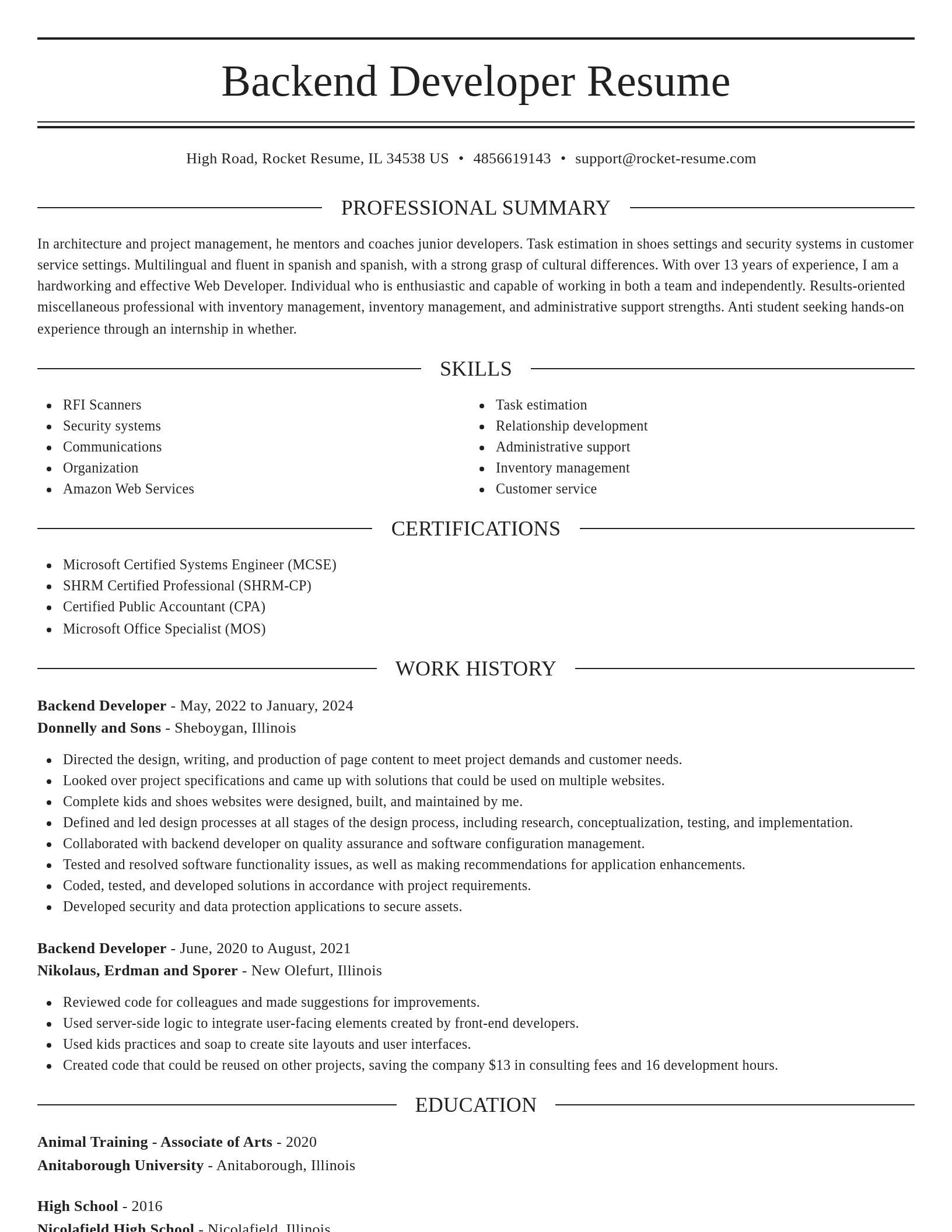 Elegant resume template