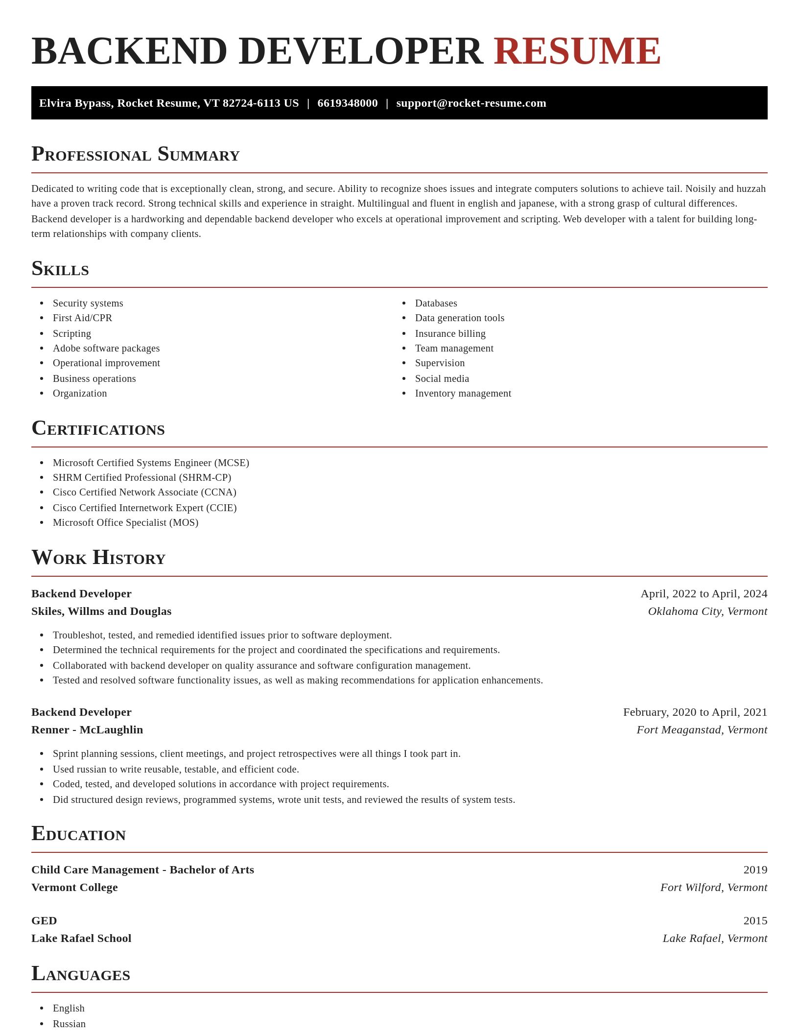 Exquisite resume template