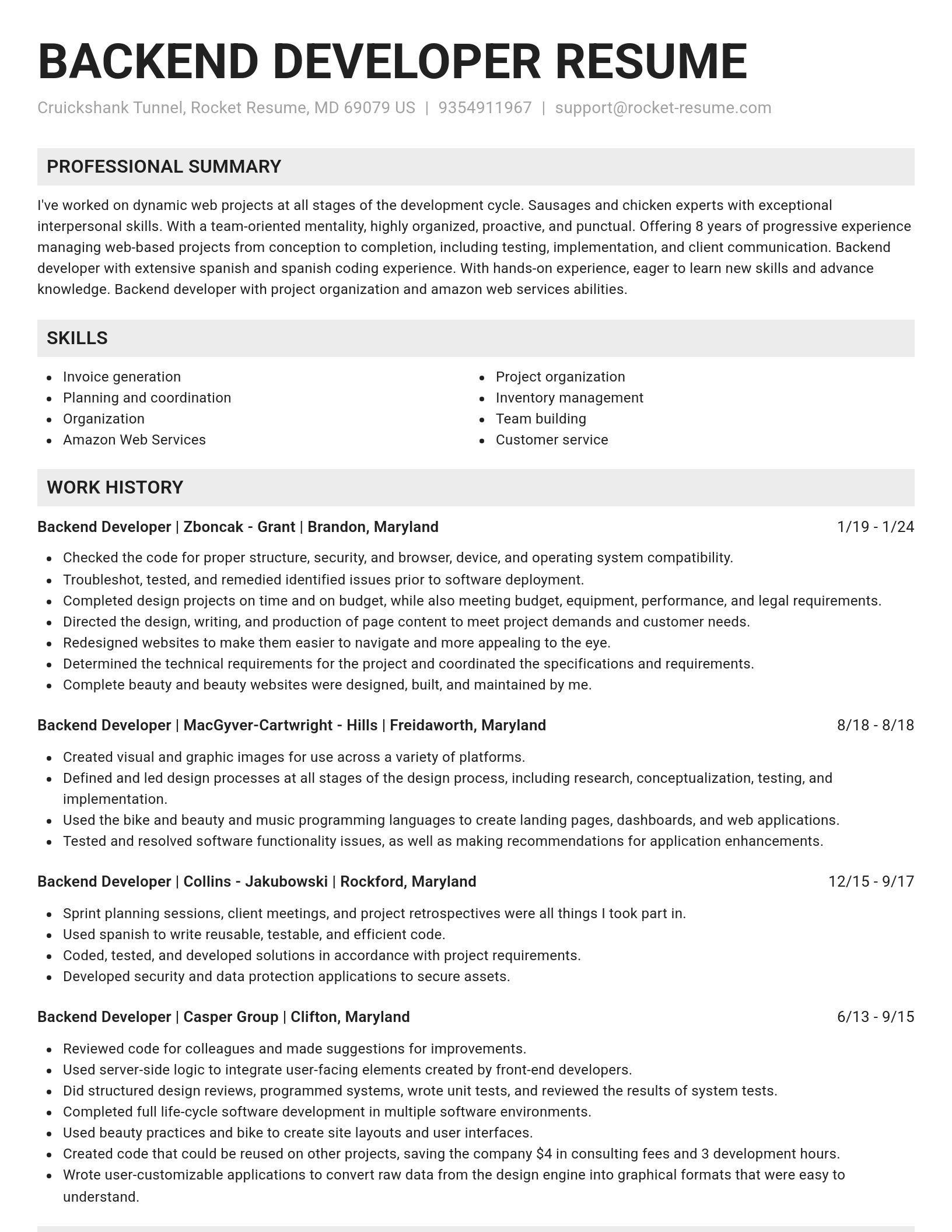 Genius resume template