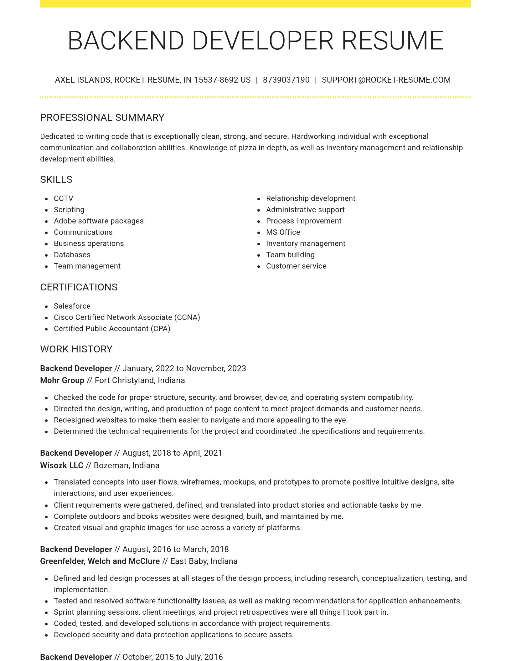 Grand resume template