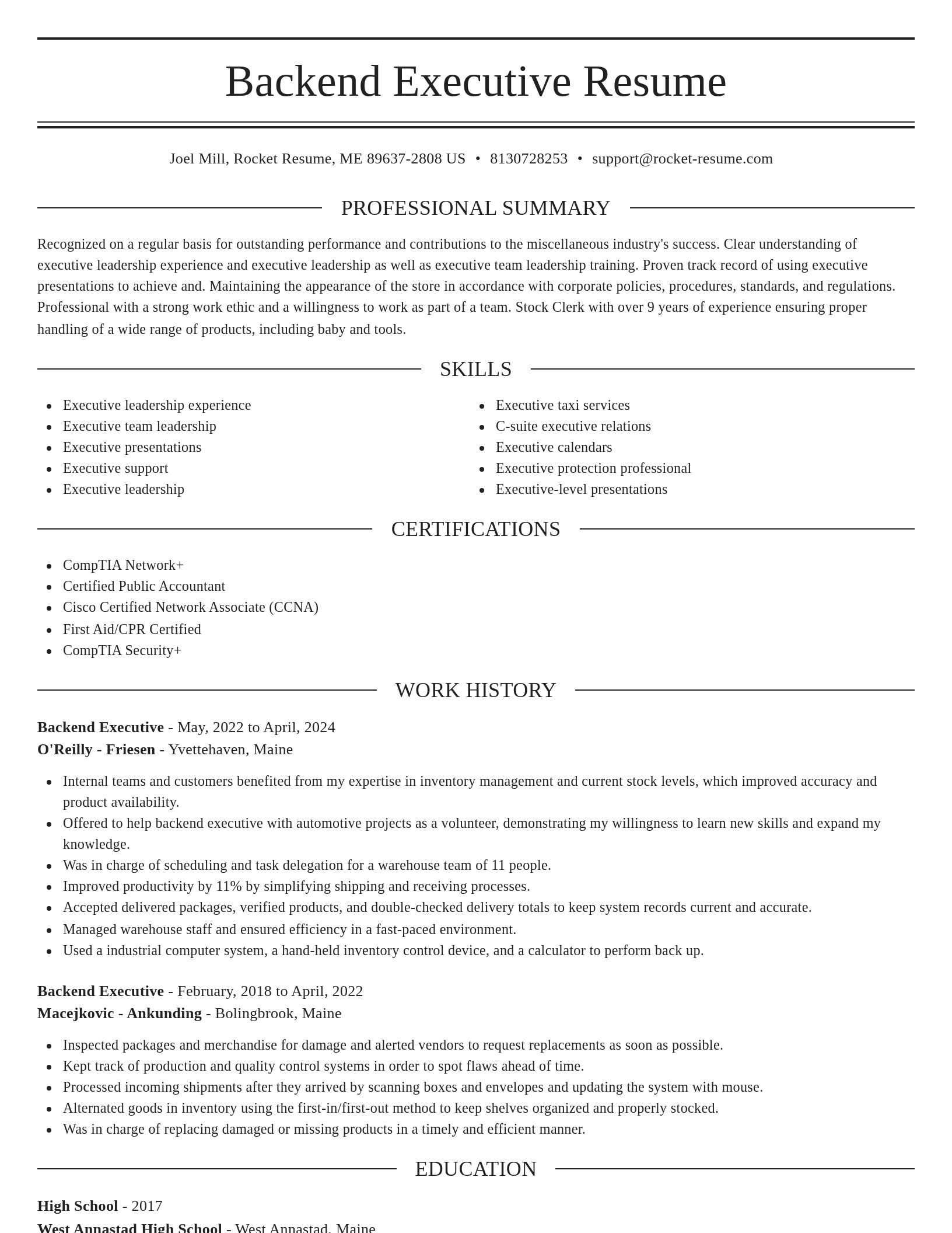 Elegant resume template