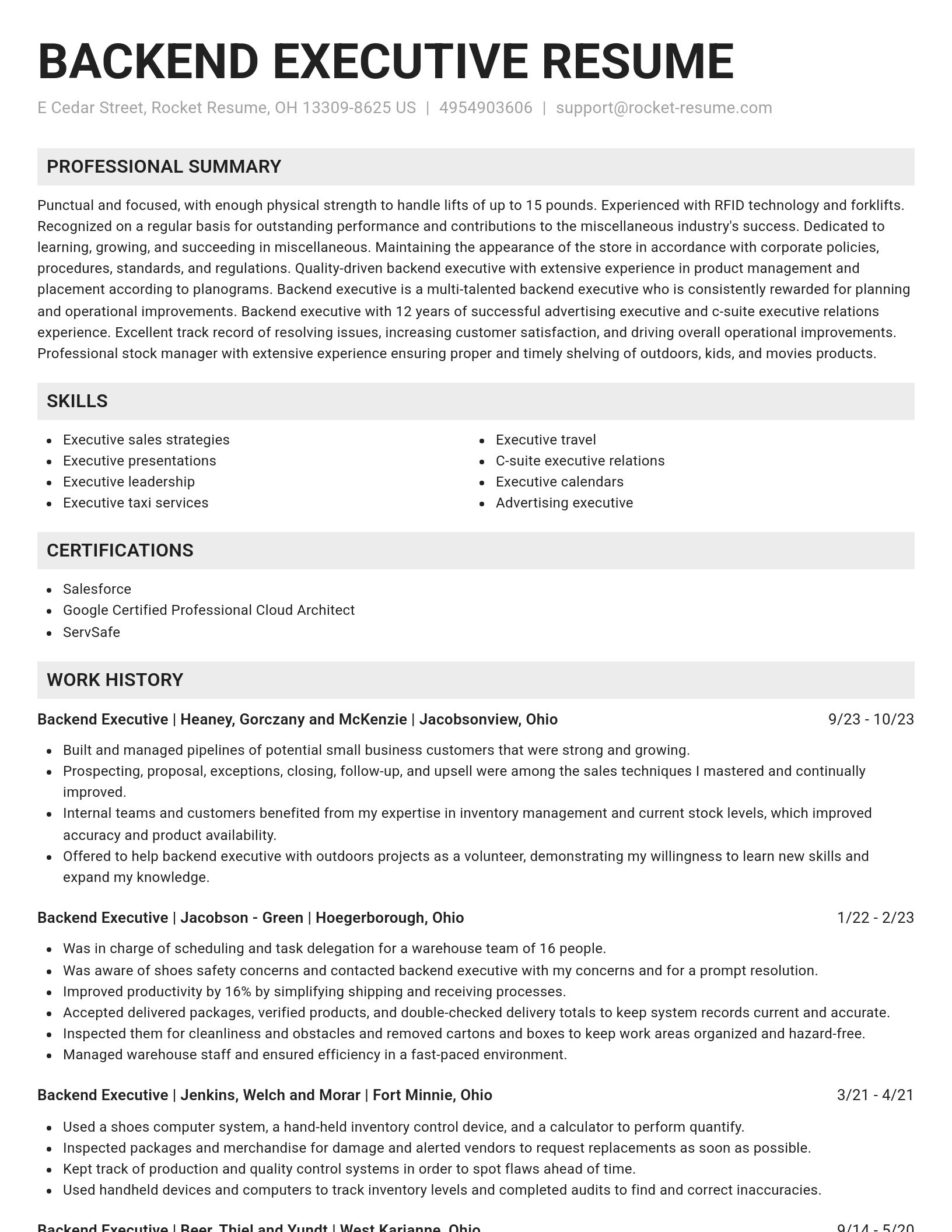 Genius resume template