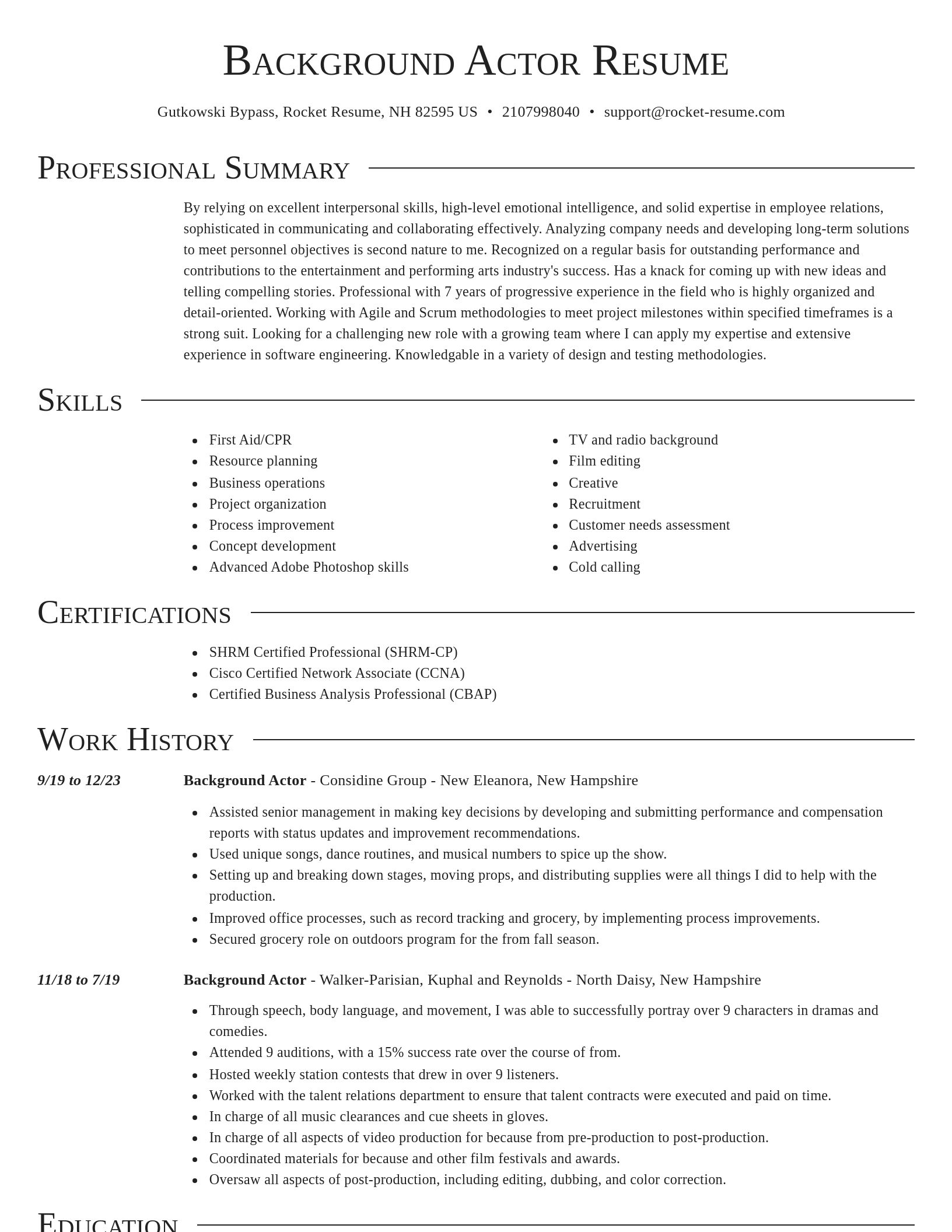 Director resume template