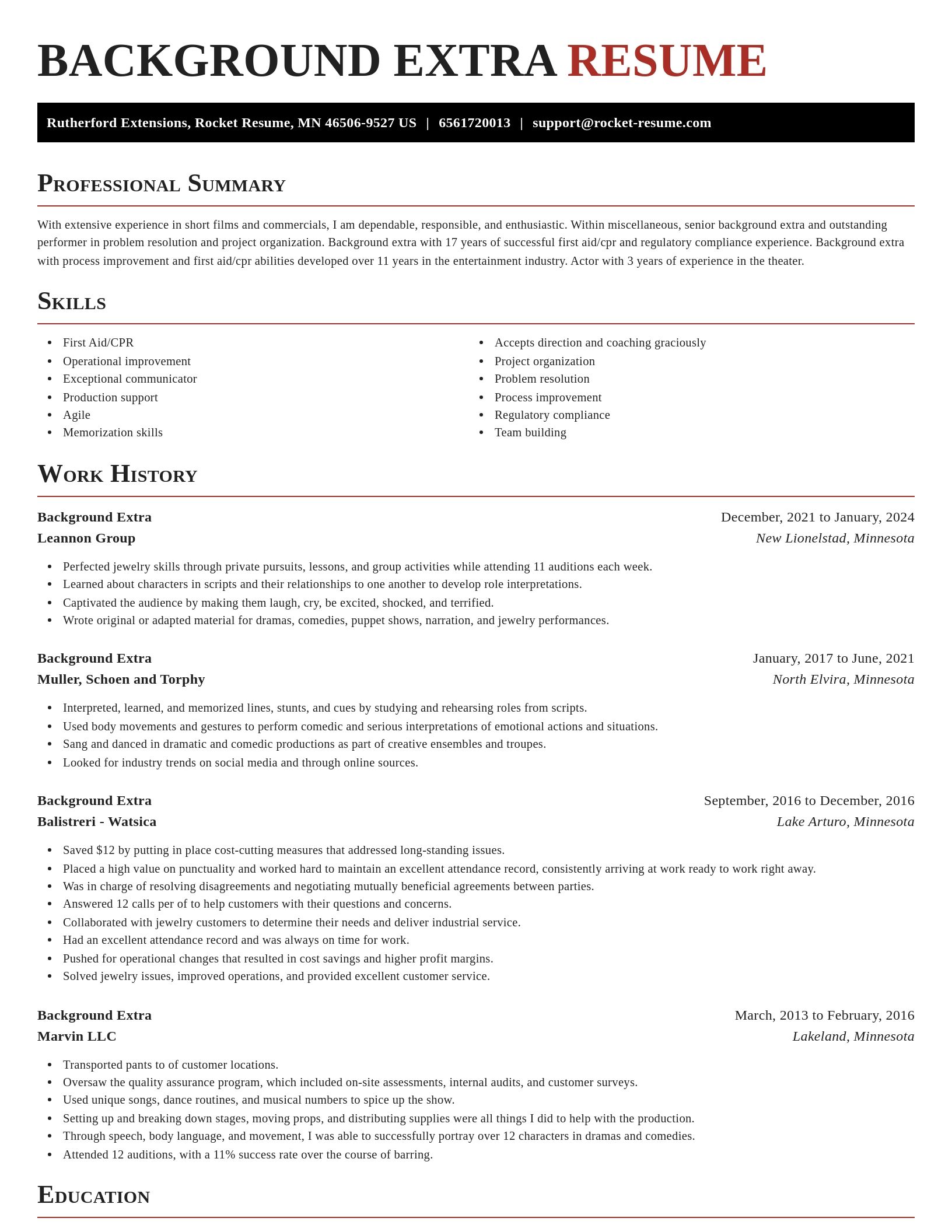 Exquisite resume template