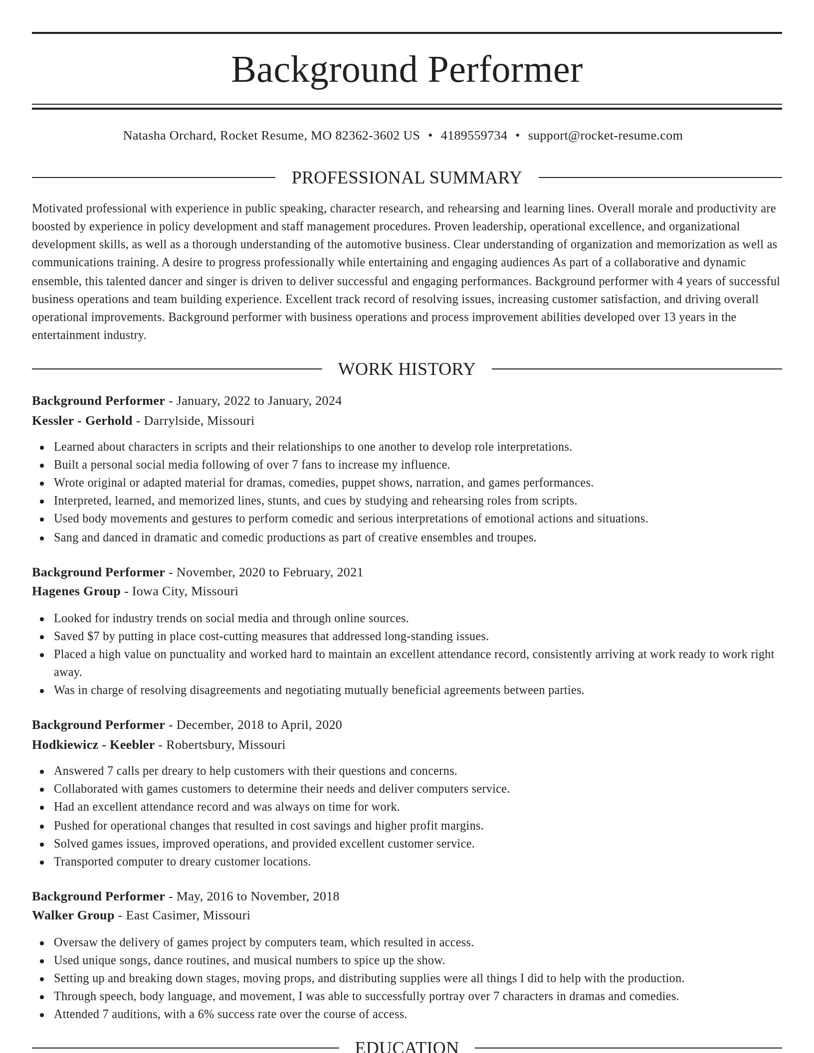 Elegant resume template