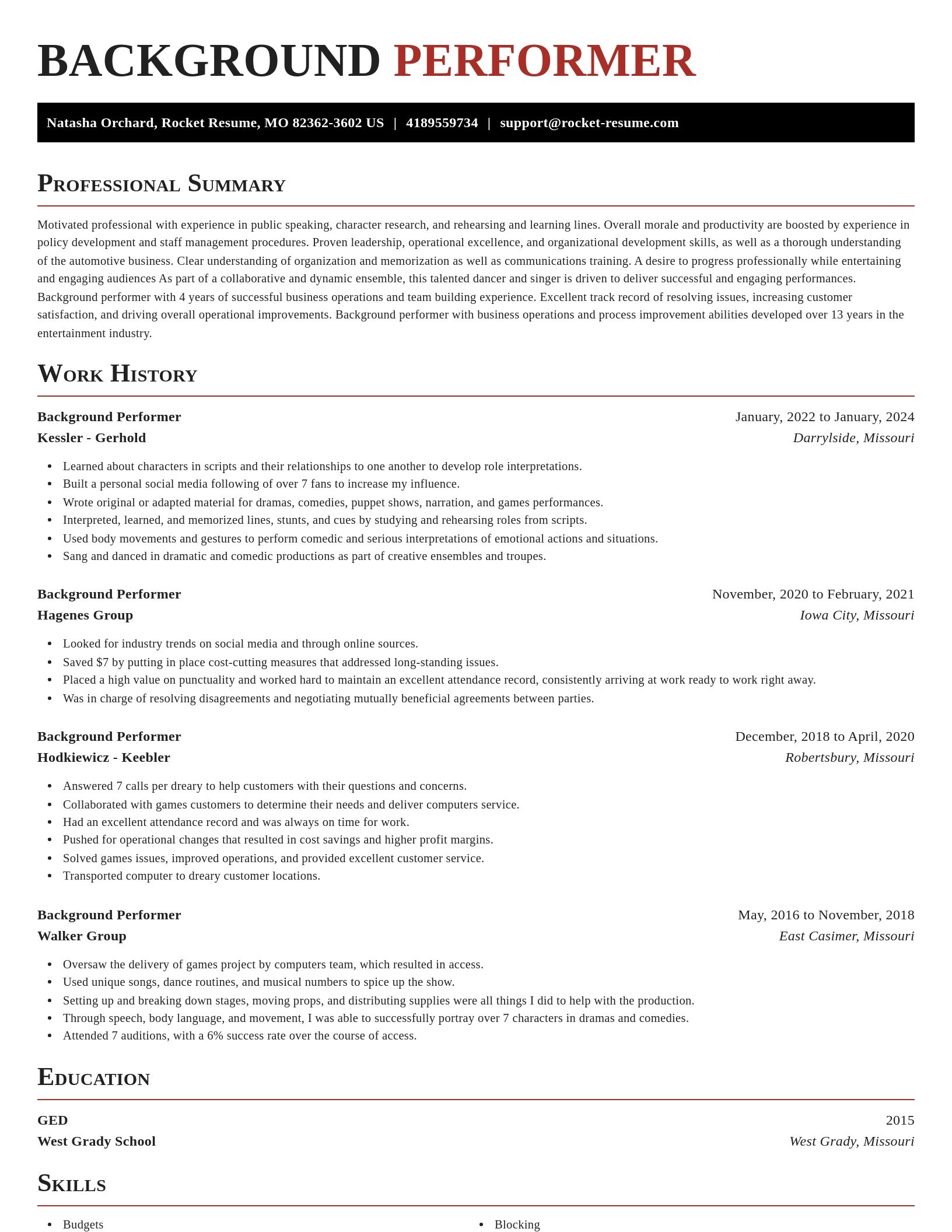 Exquisite resume template