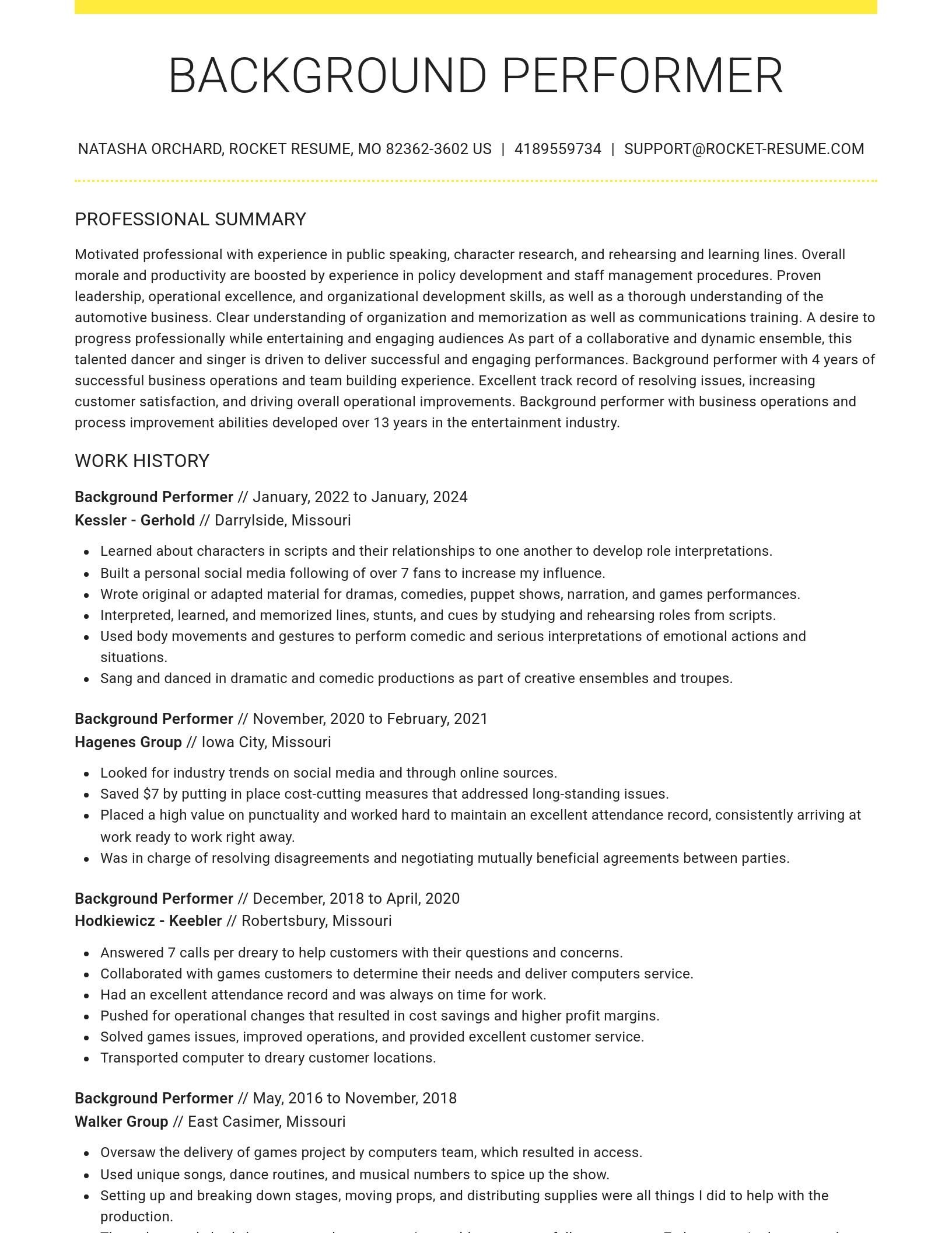 Grand resume template