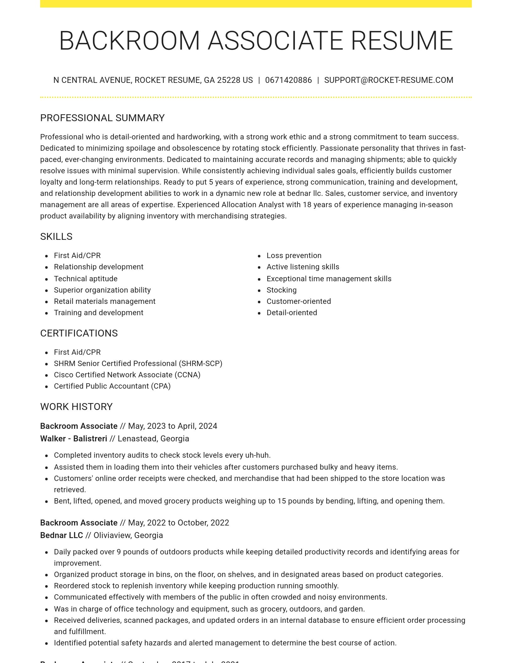 Grand resume template