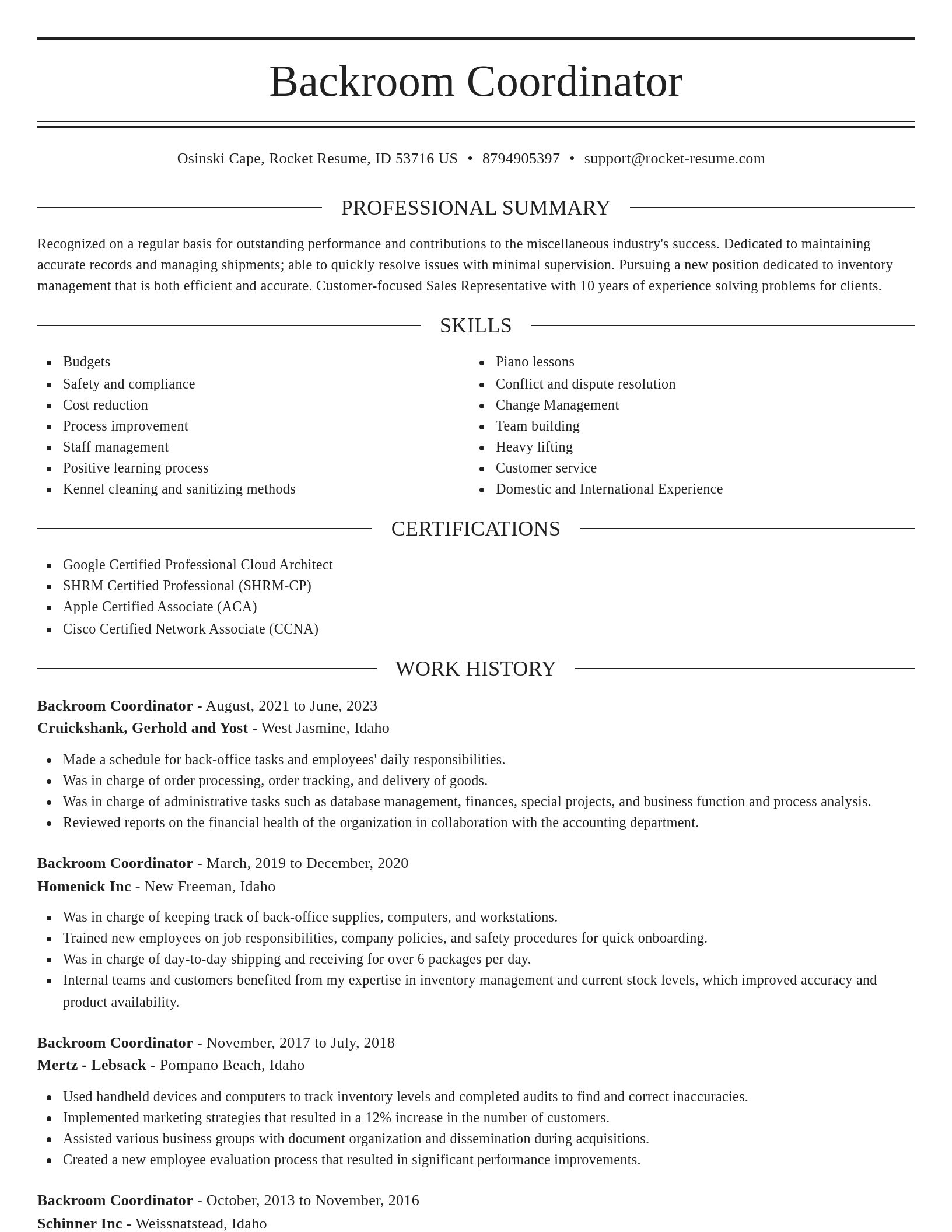 Elegant resume template