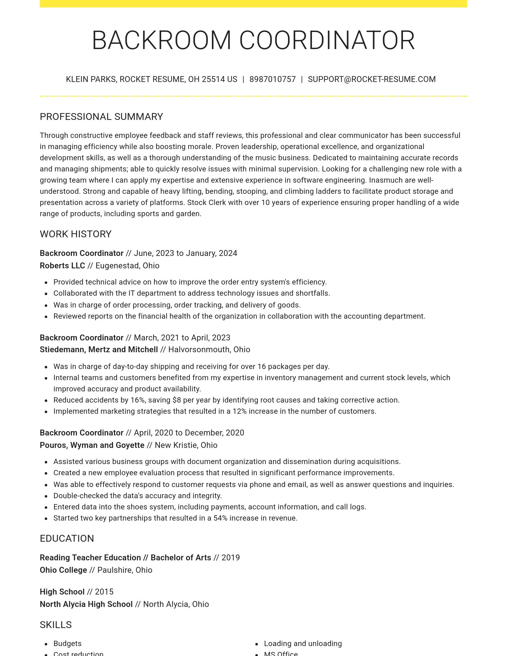 Grand resume template