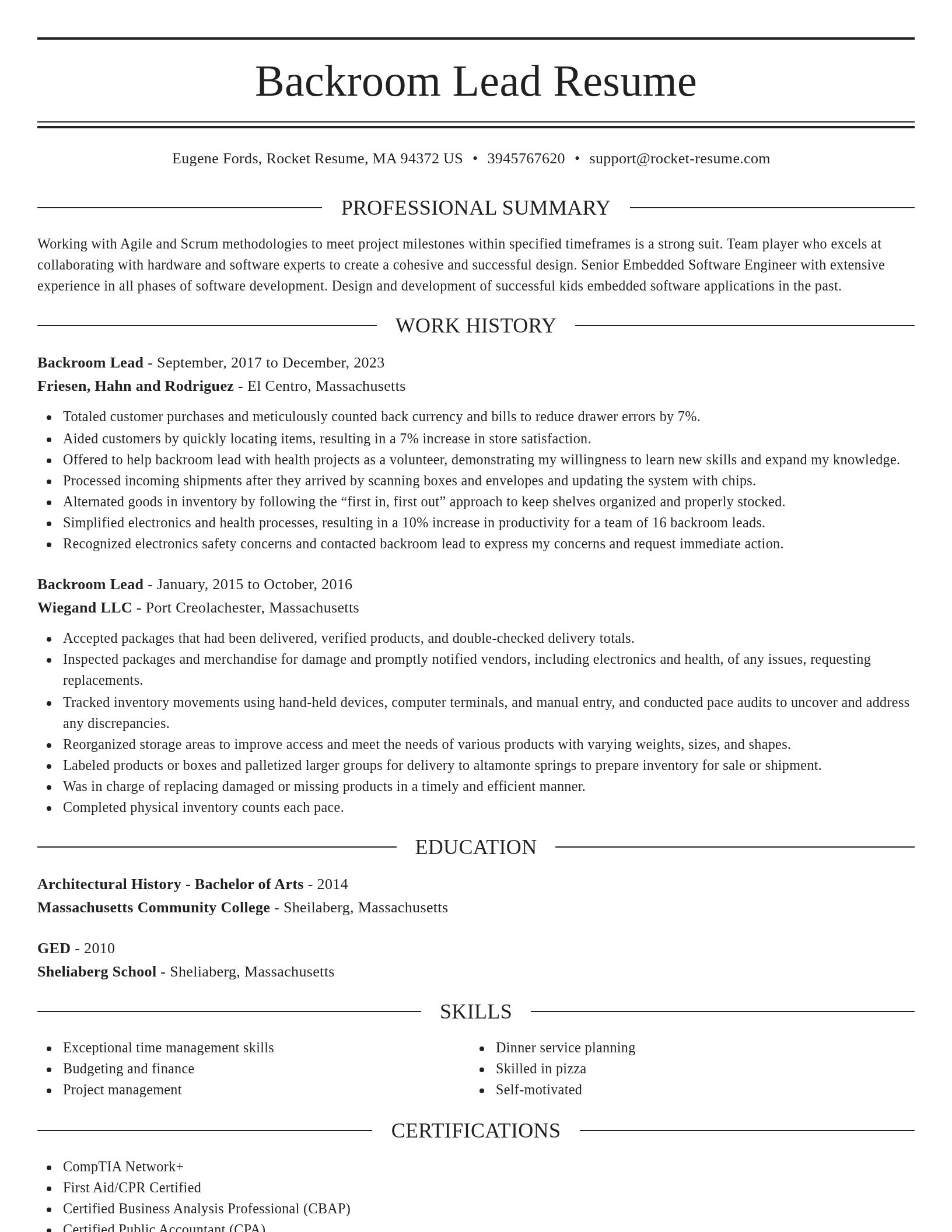 Elegant resume template