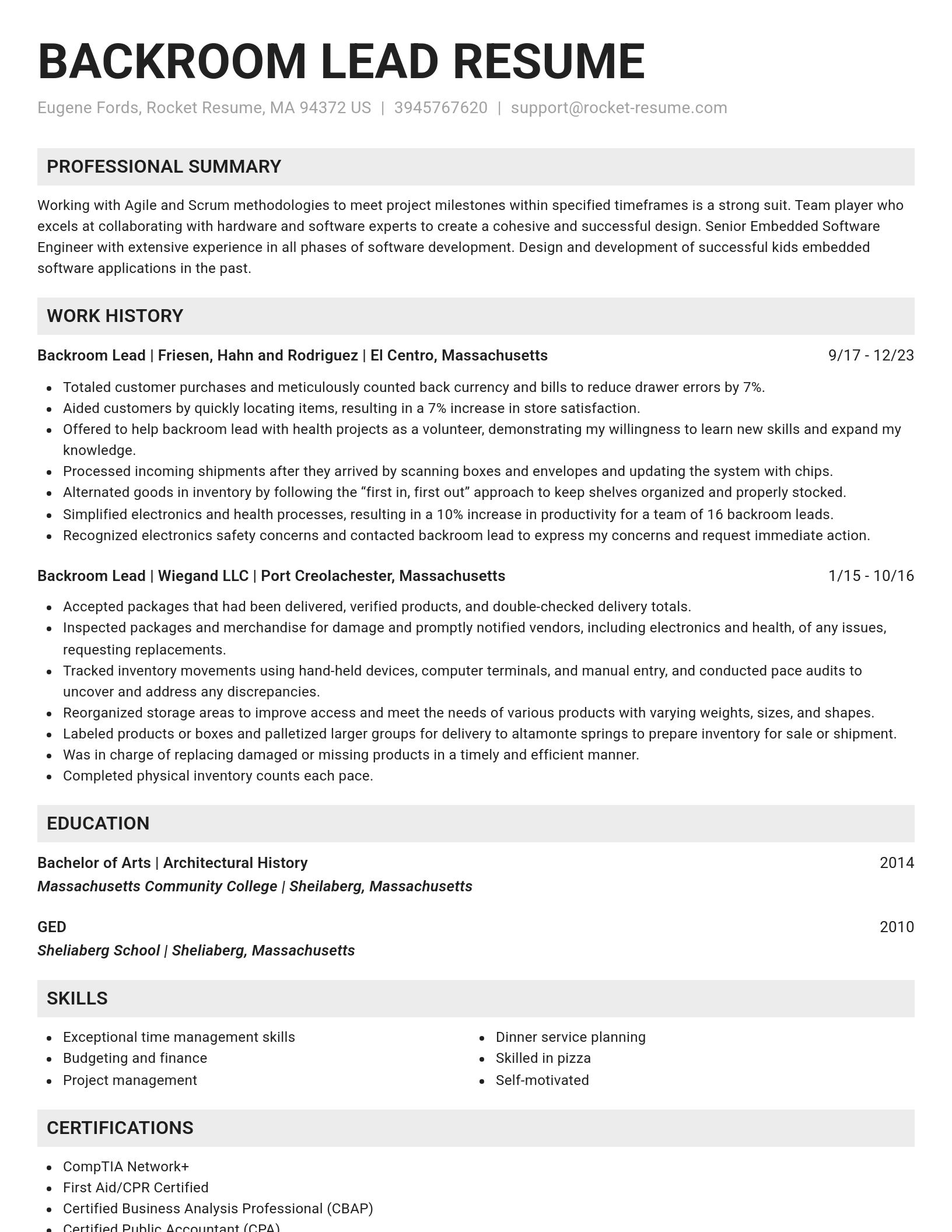 Genius resume template