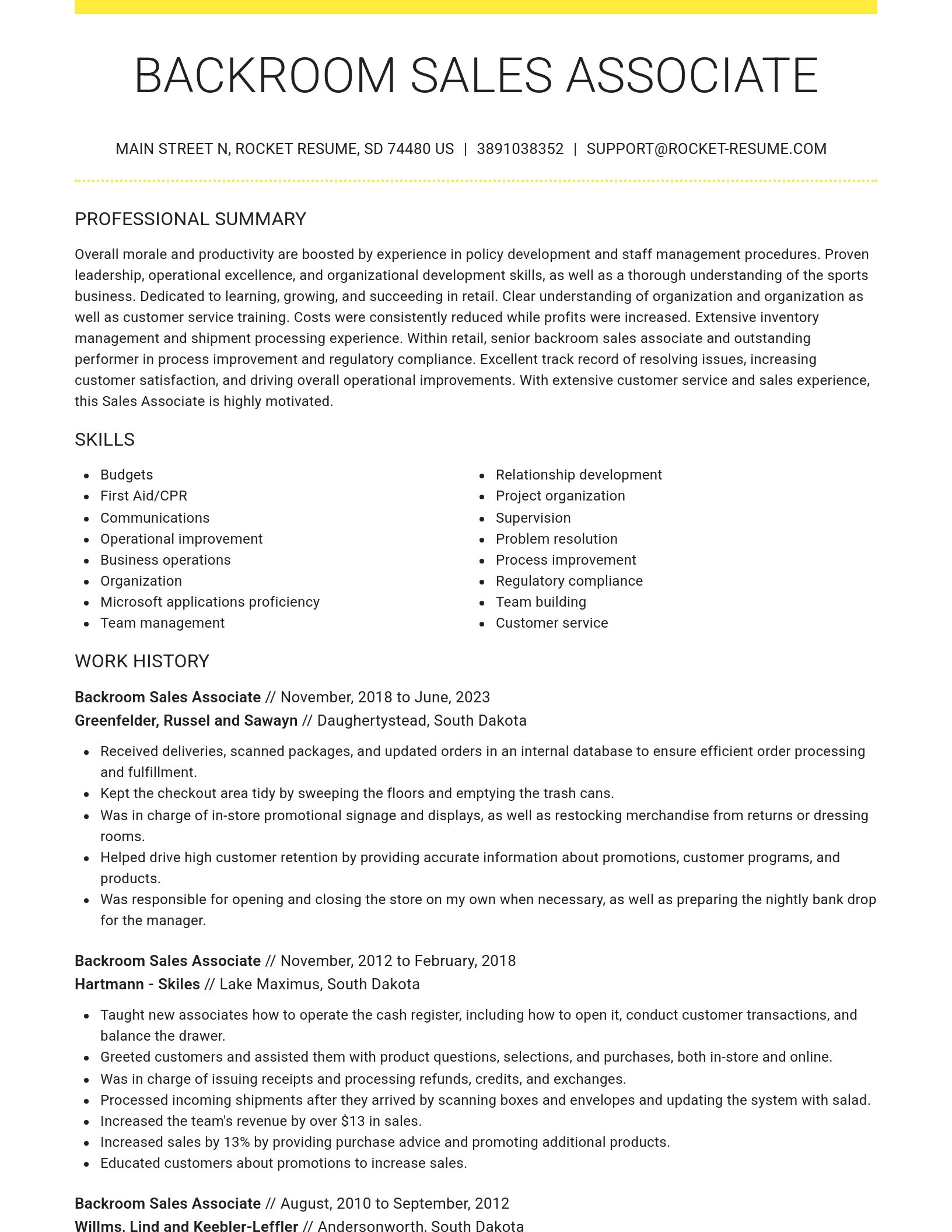 Grand resume template