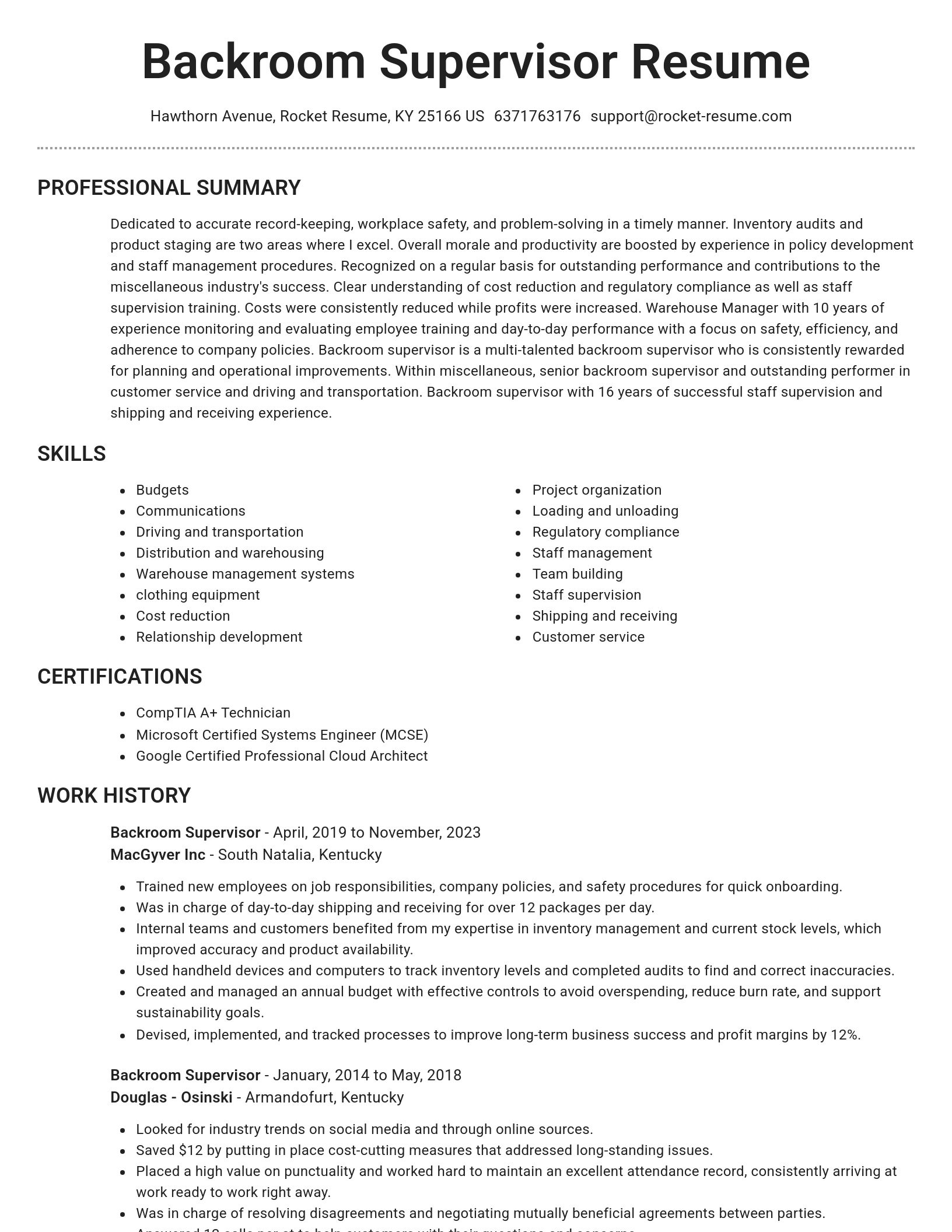 Brilliant resume template