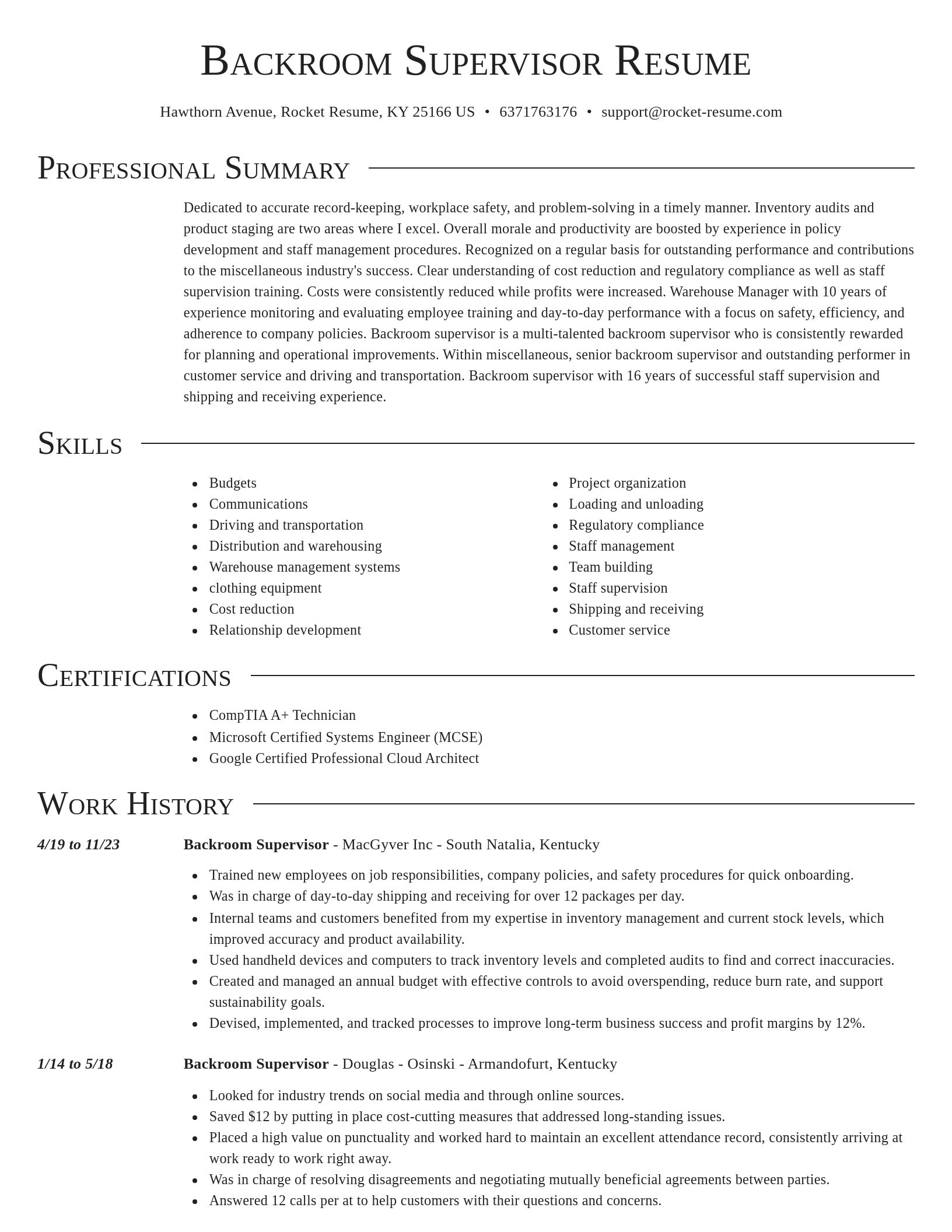 Director resume template