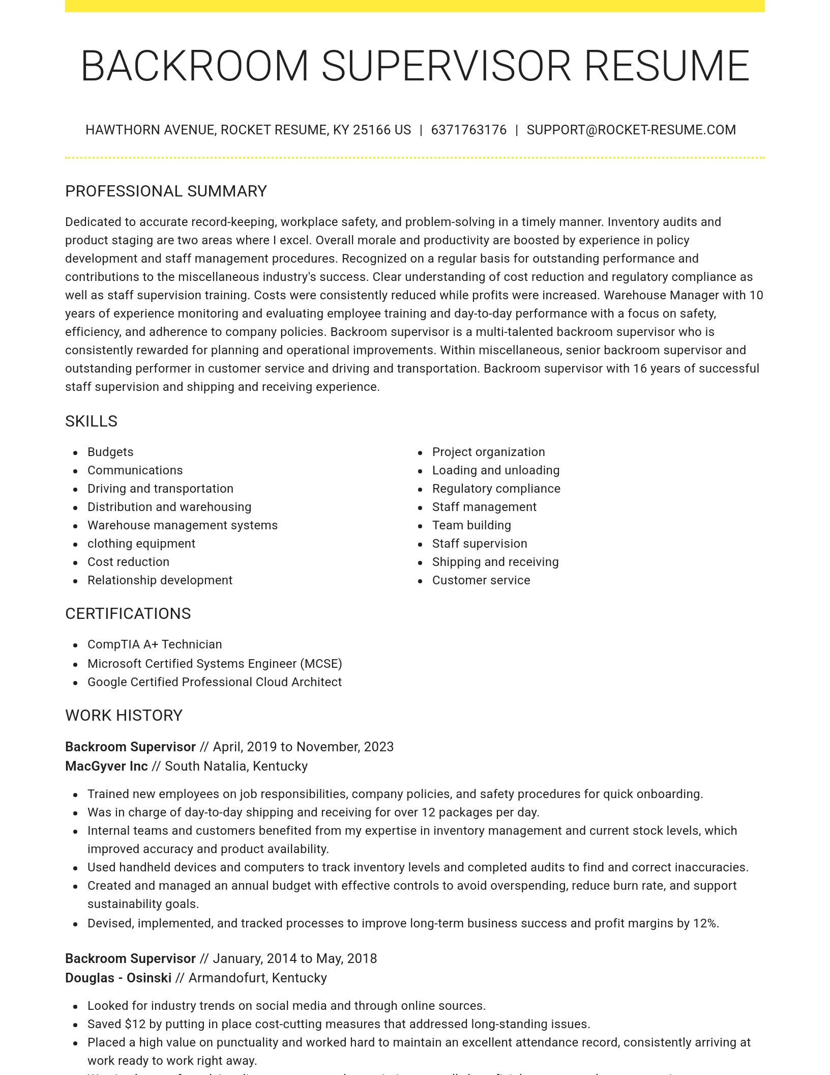 Grand resume template
