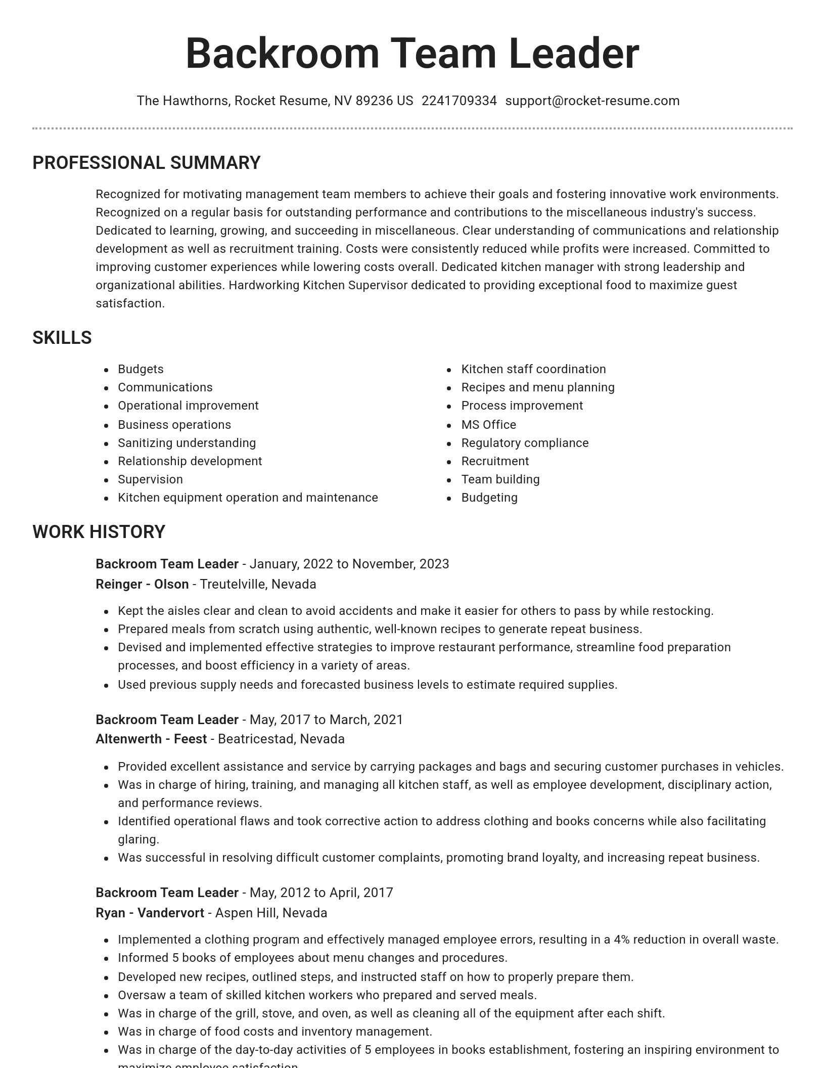 Brilliant resume template