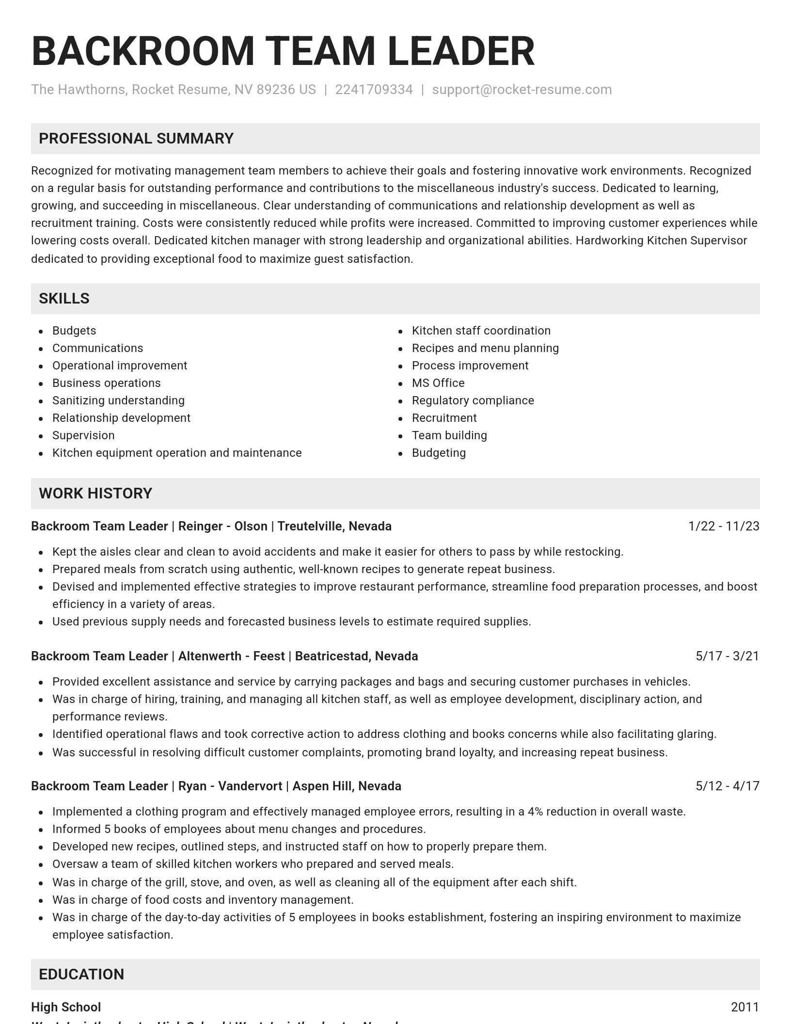 Genius resume template