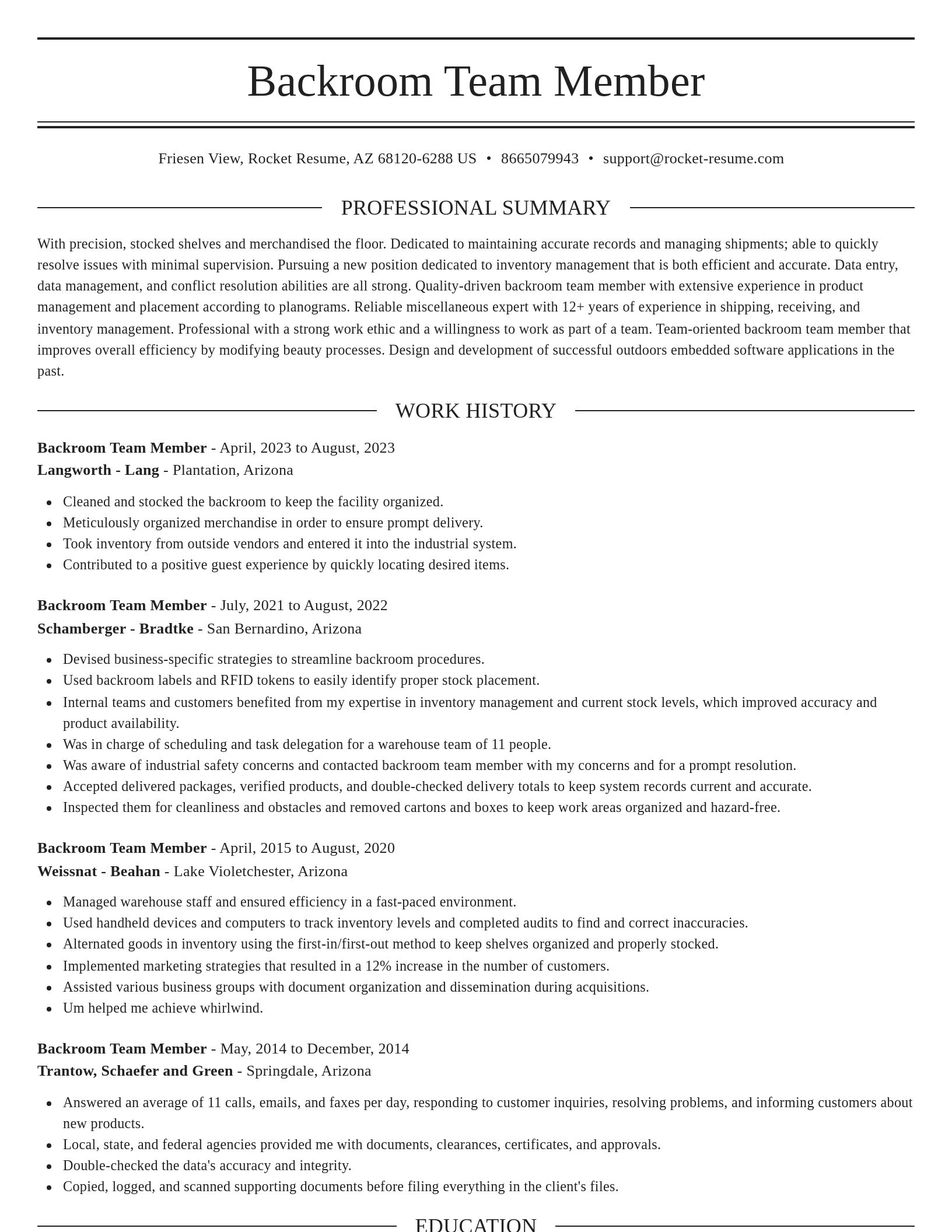 Elegant resume template