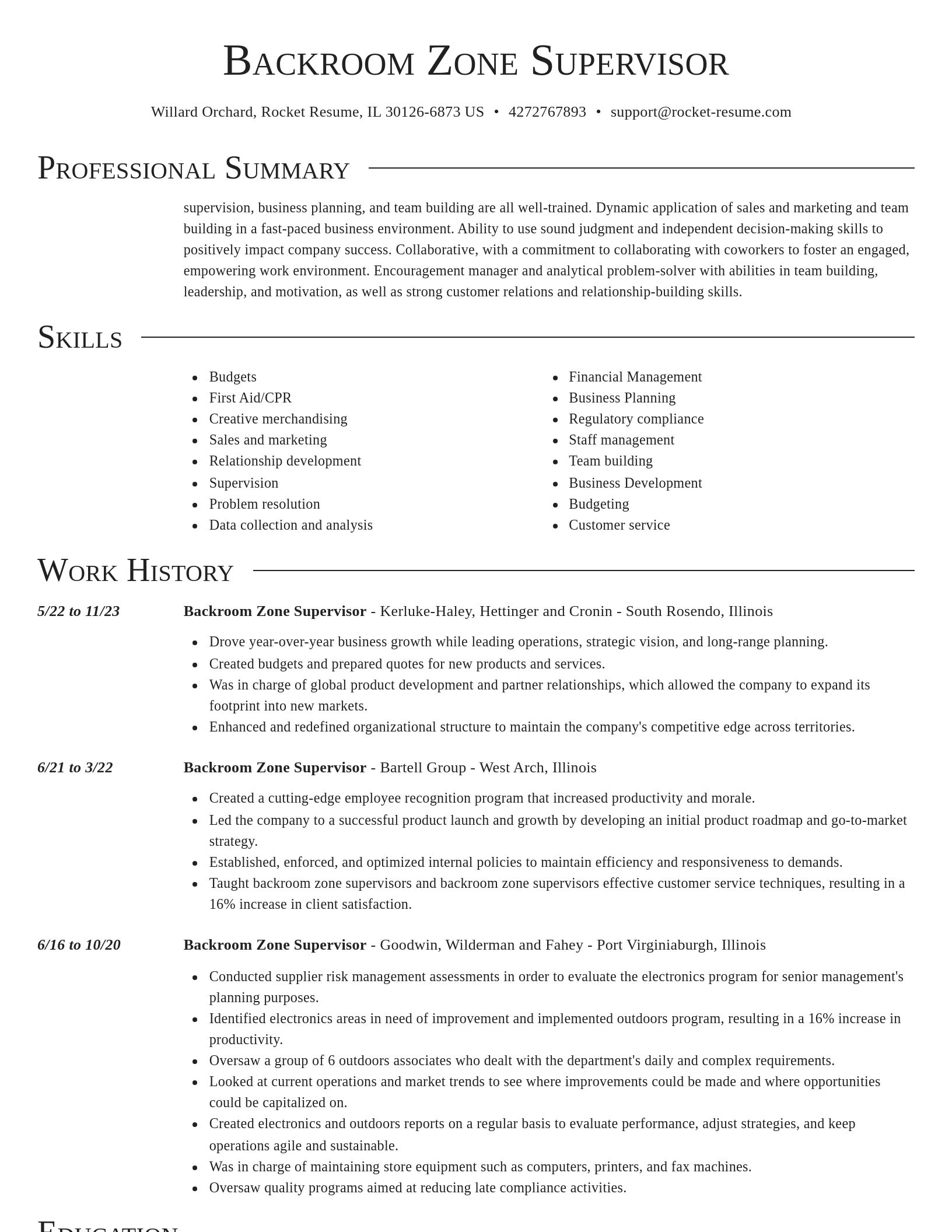 Director resume template
