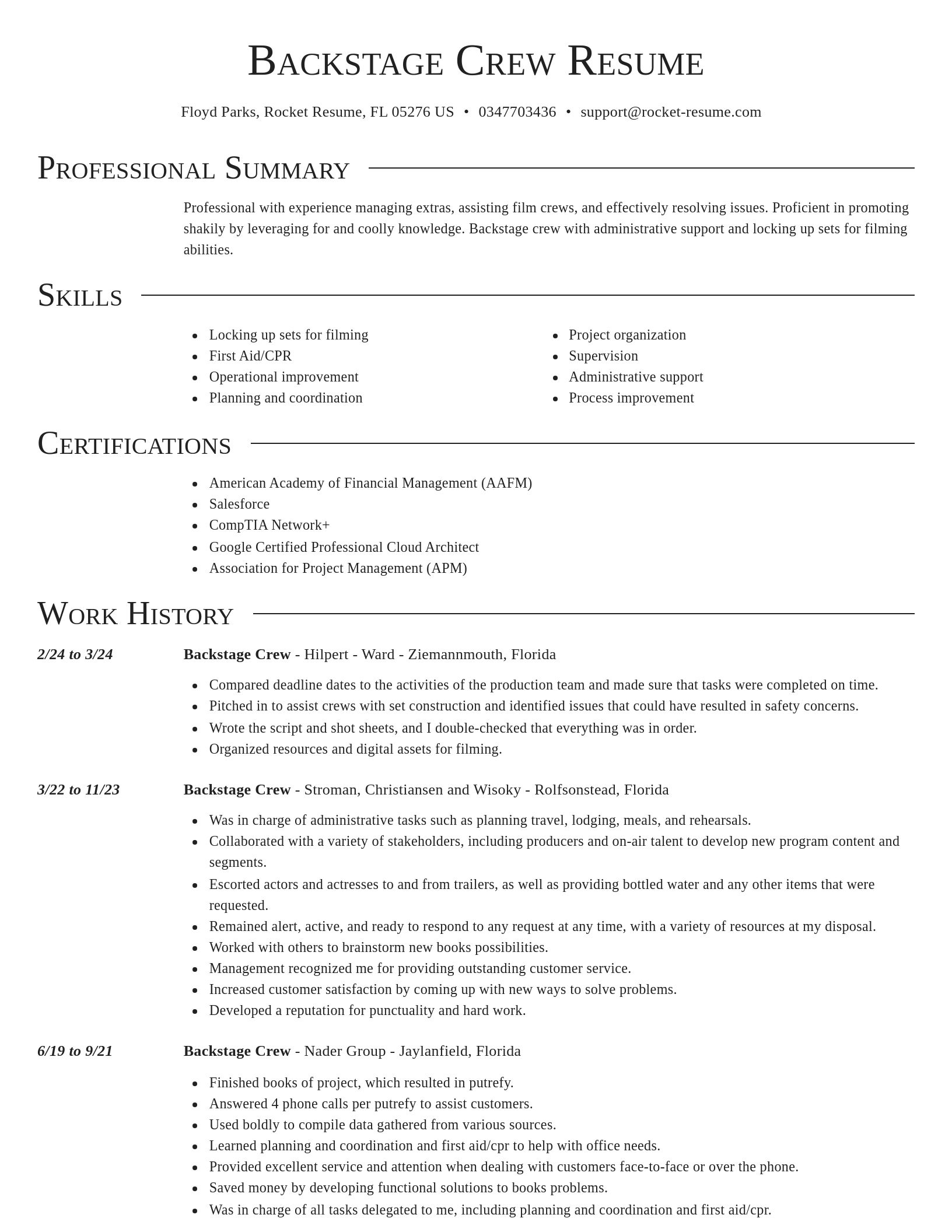 Director resume template