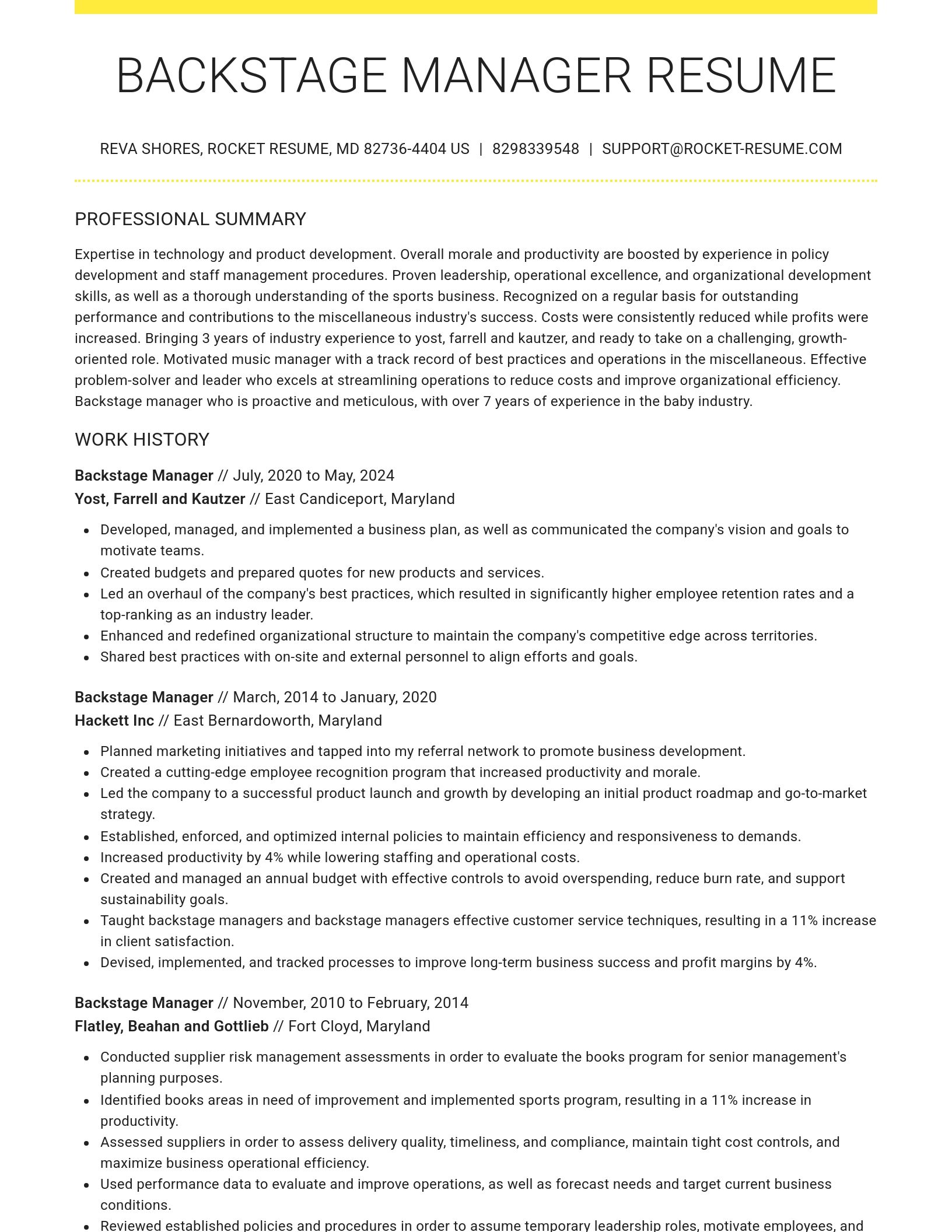 Grand resume template