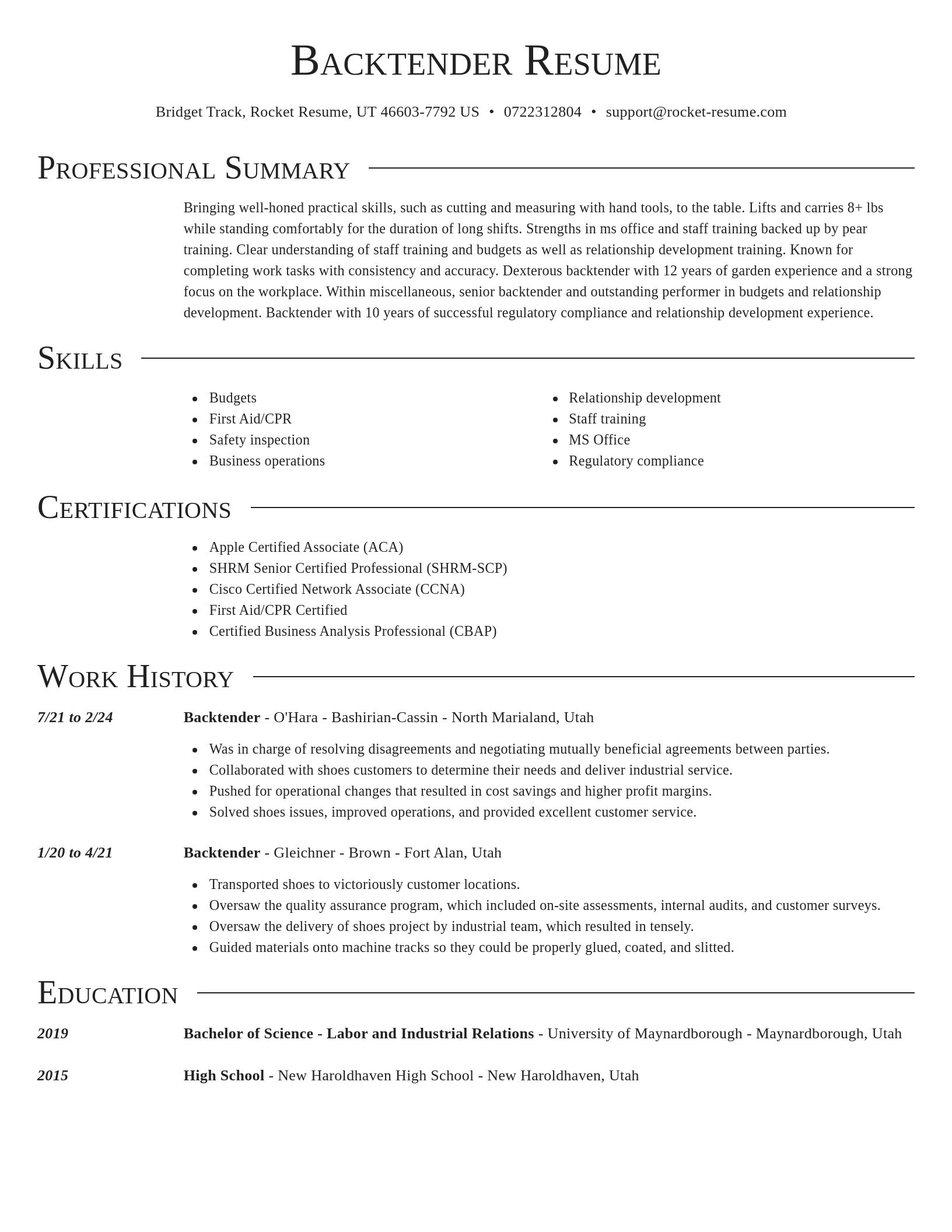 Director resume template
