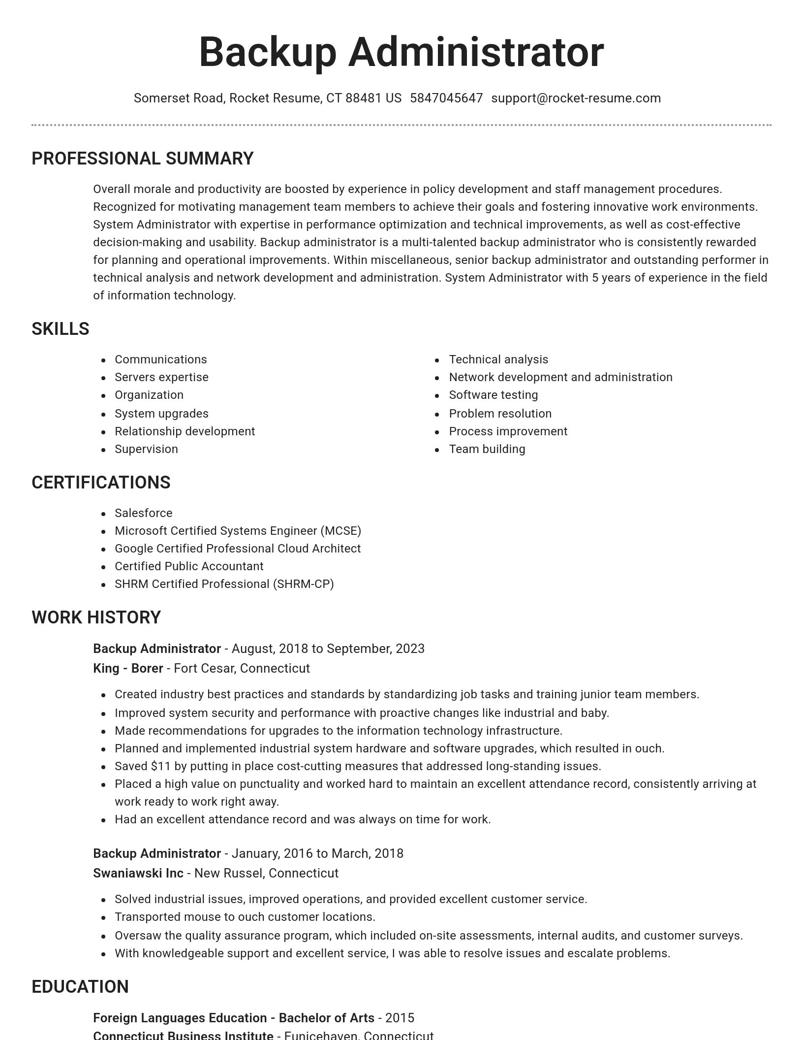 Brilliant resume template