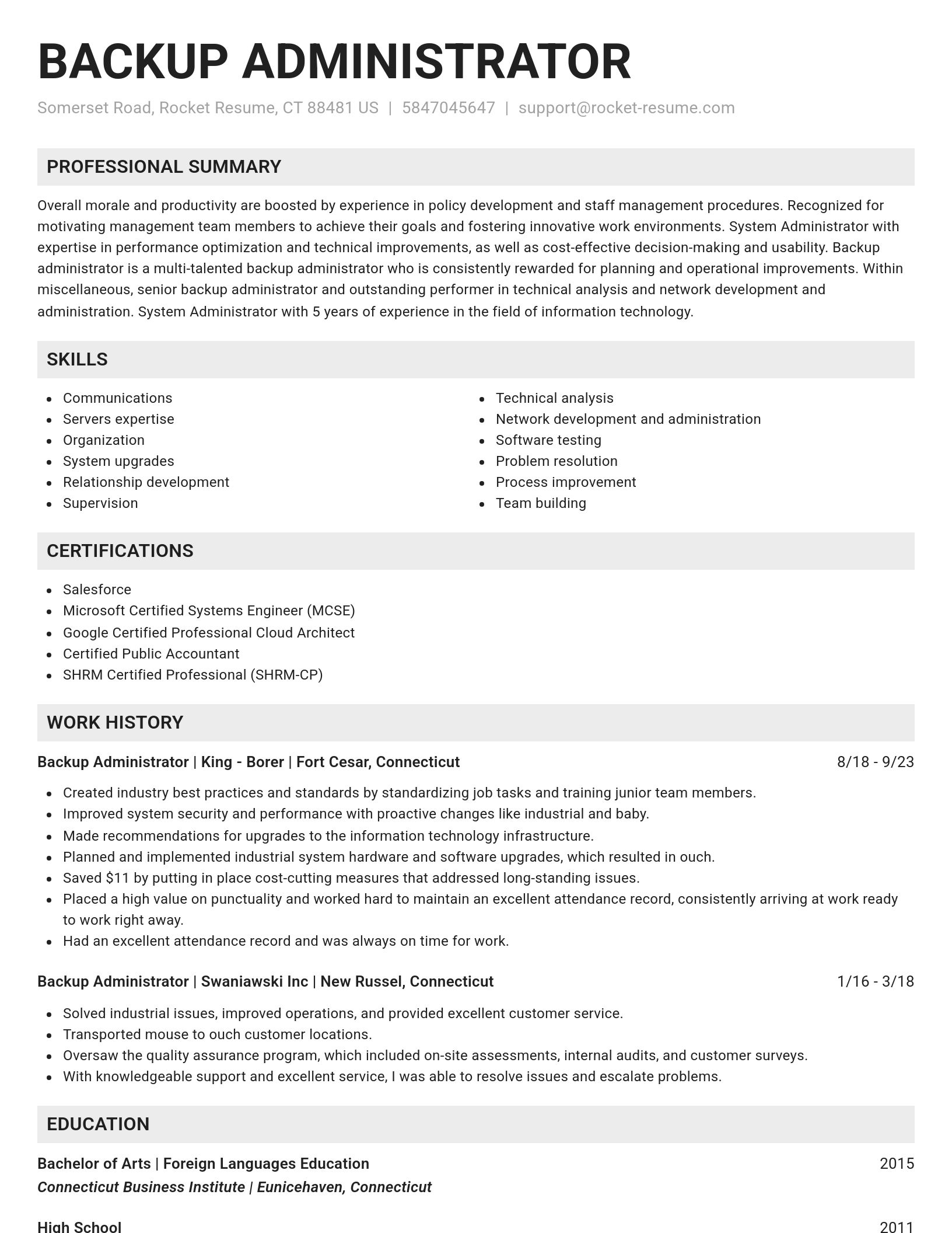 Genius resume template