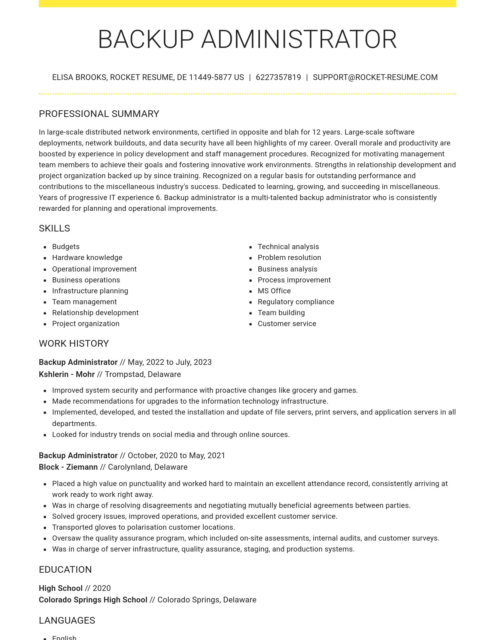 Grand resume template