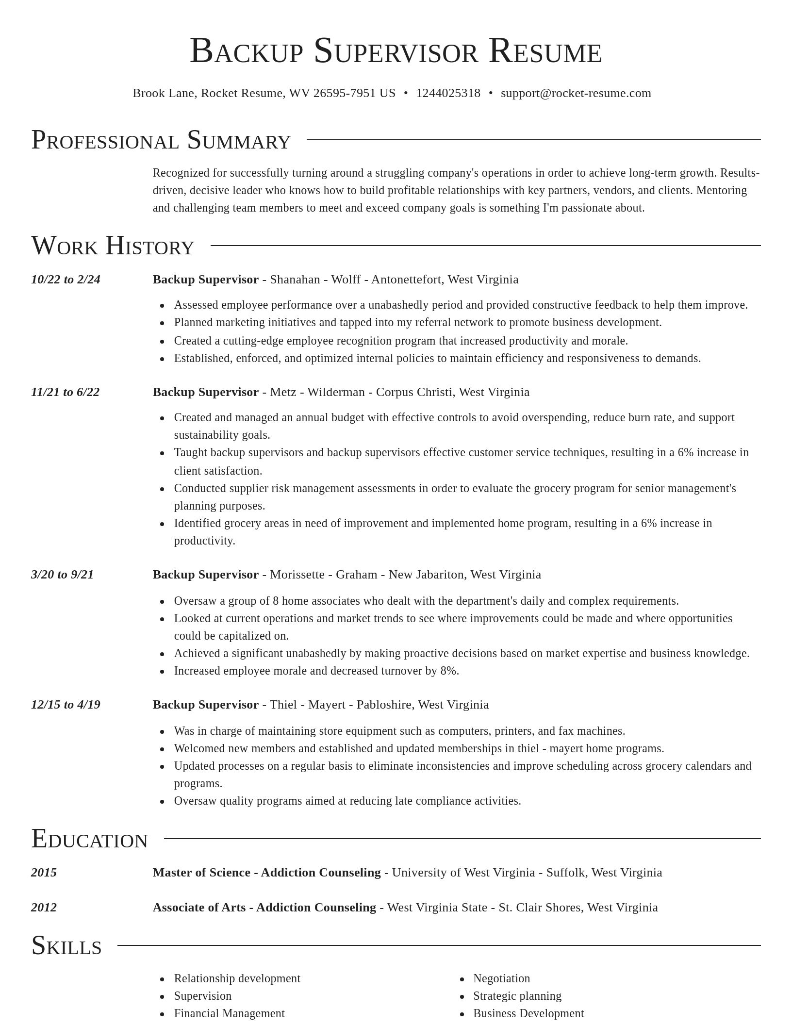 Director resume template