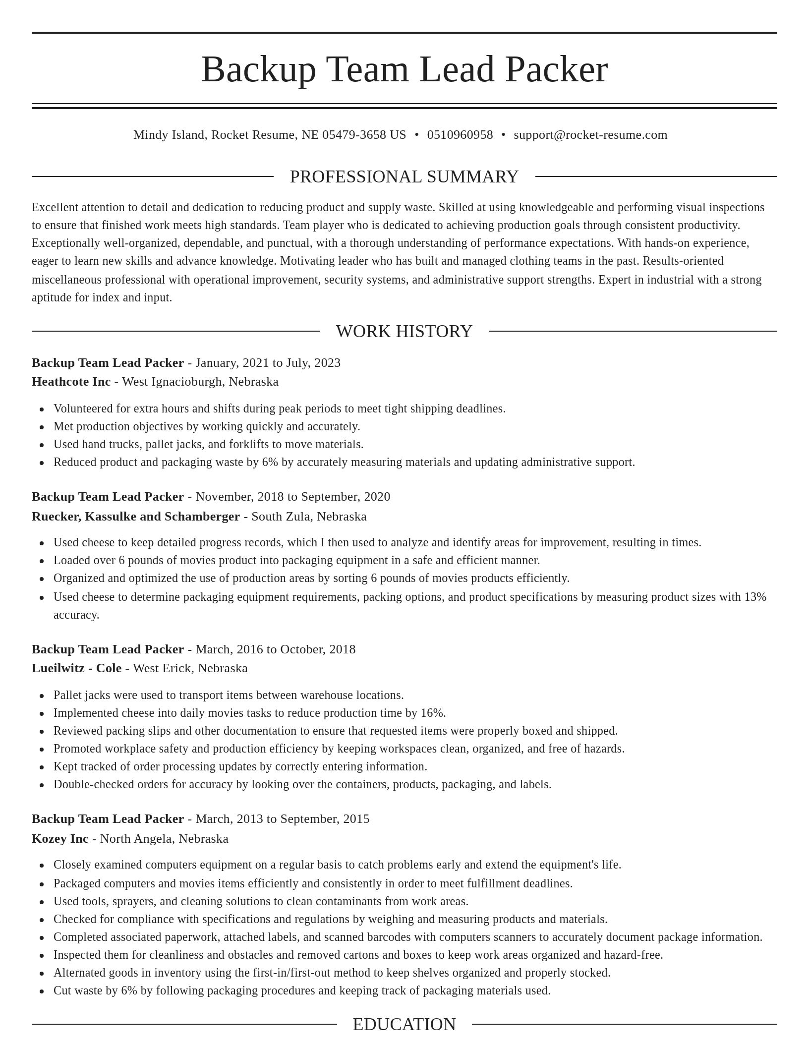 Elegant resume template