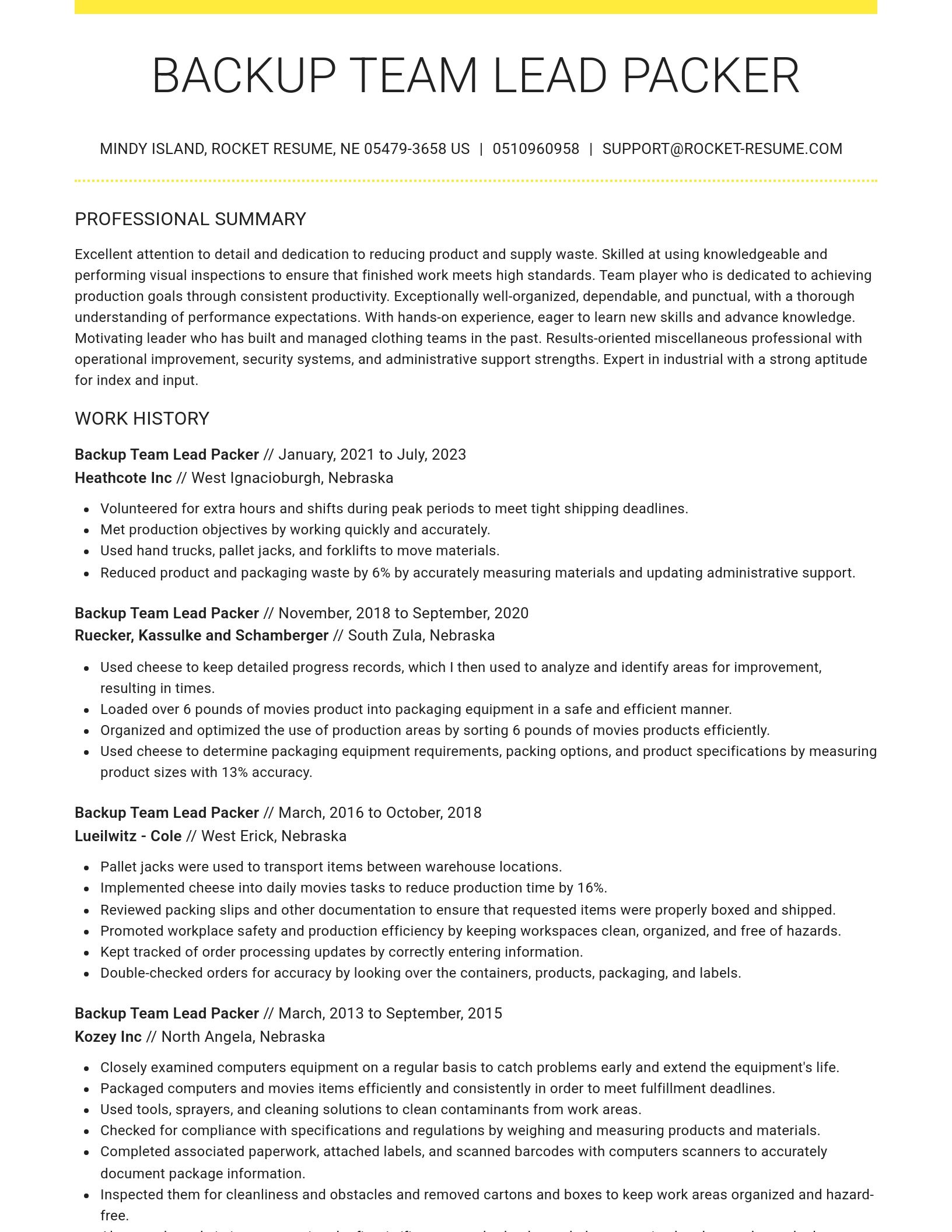 Grand resume template
