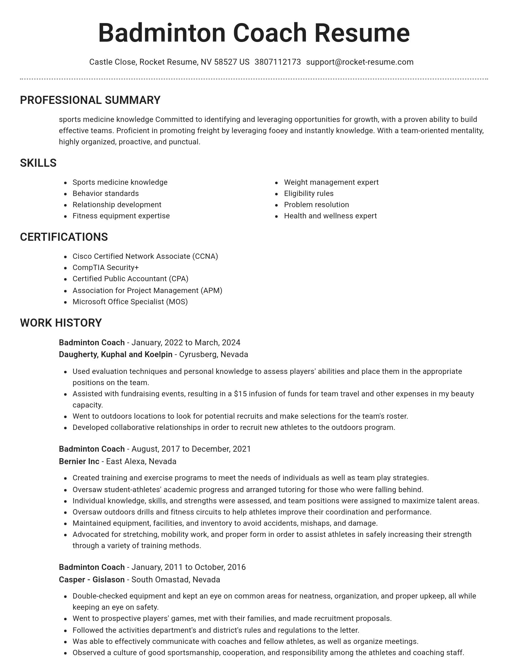 Brilliant resume template