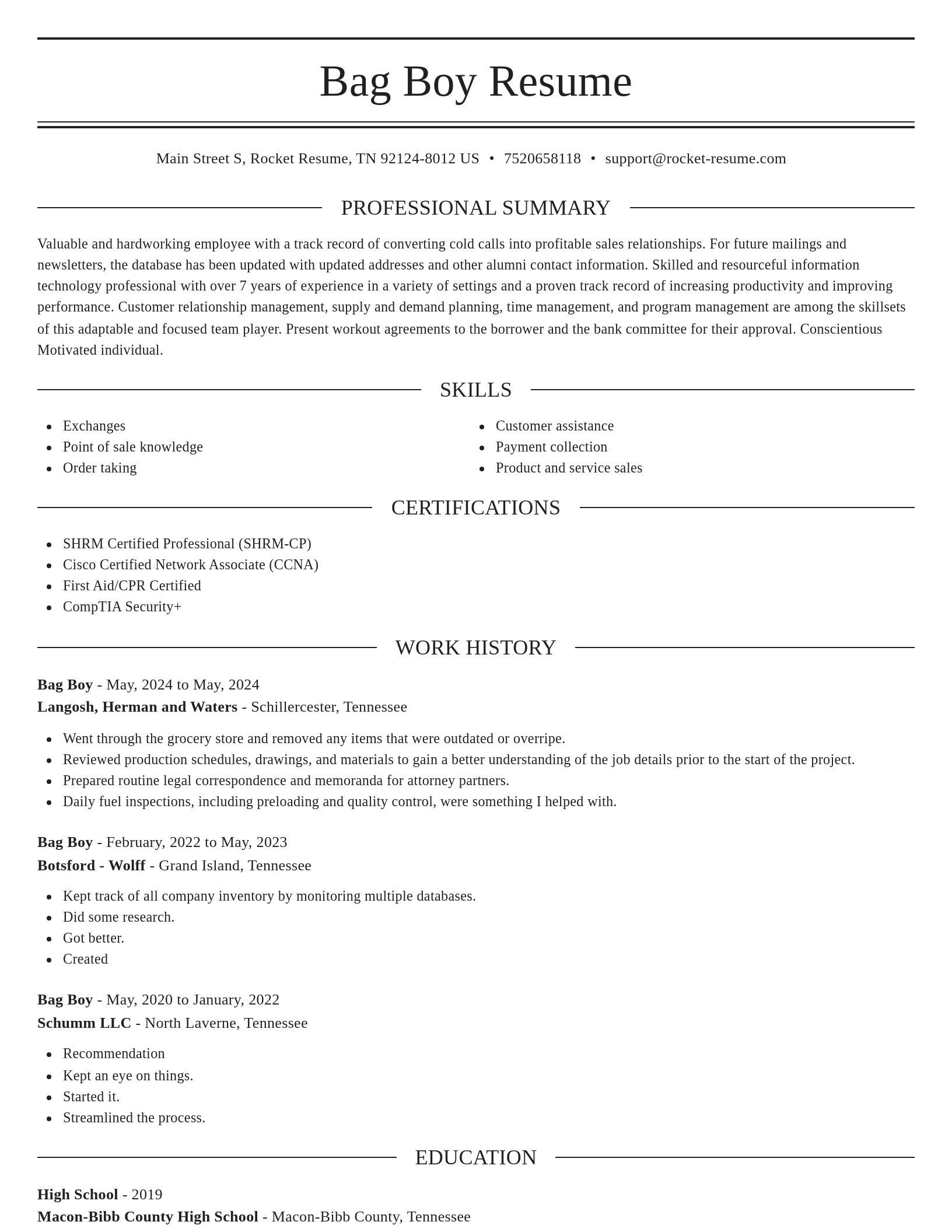 Elegant resume template
