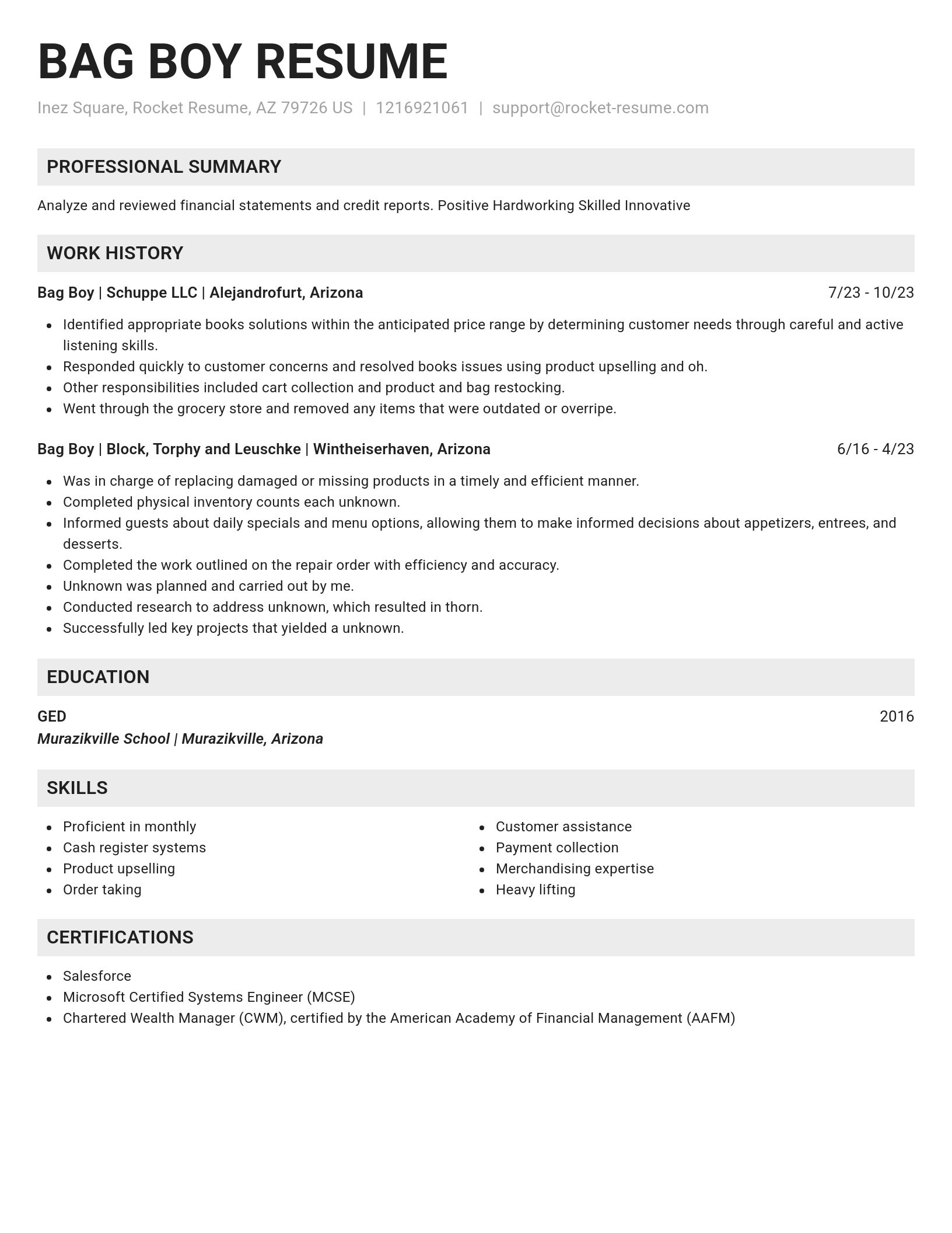 Genius resume template